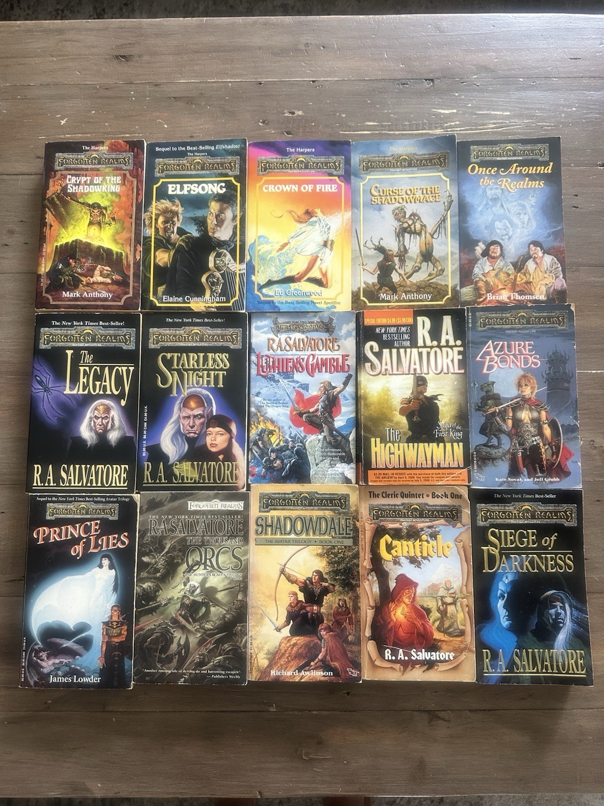 Forgotten Realm R.A. Salvatore Book Lot The Harpers Legacy Of The Drow Arc # 1&2 Forgotten Realm R.A. Salvatore Book Lot The Harpers Legacy Of The Drow Arc # 1&2