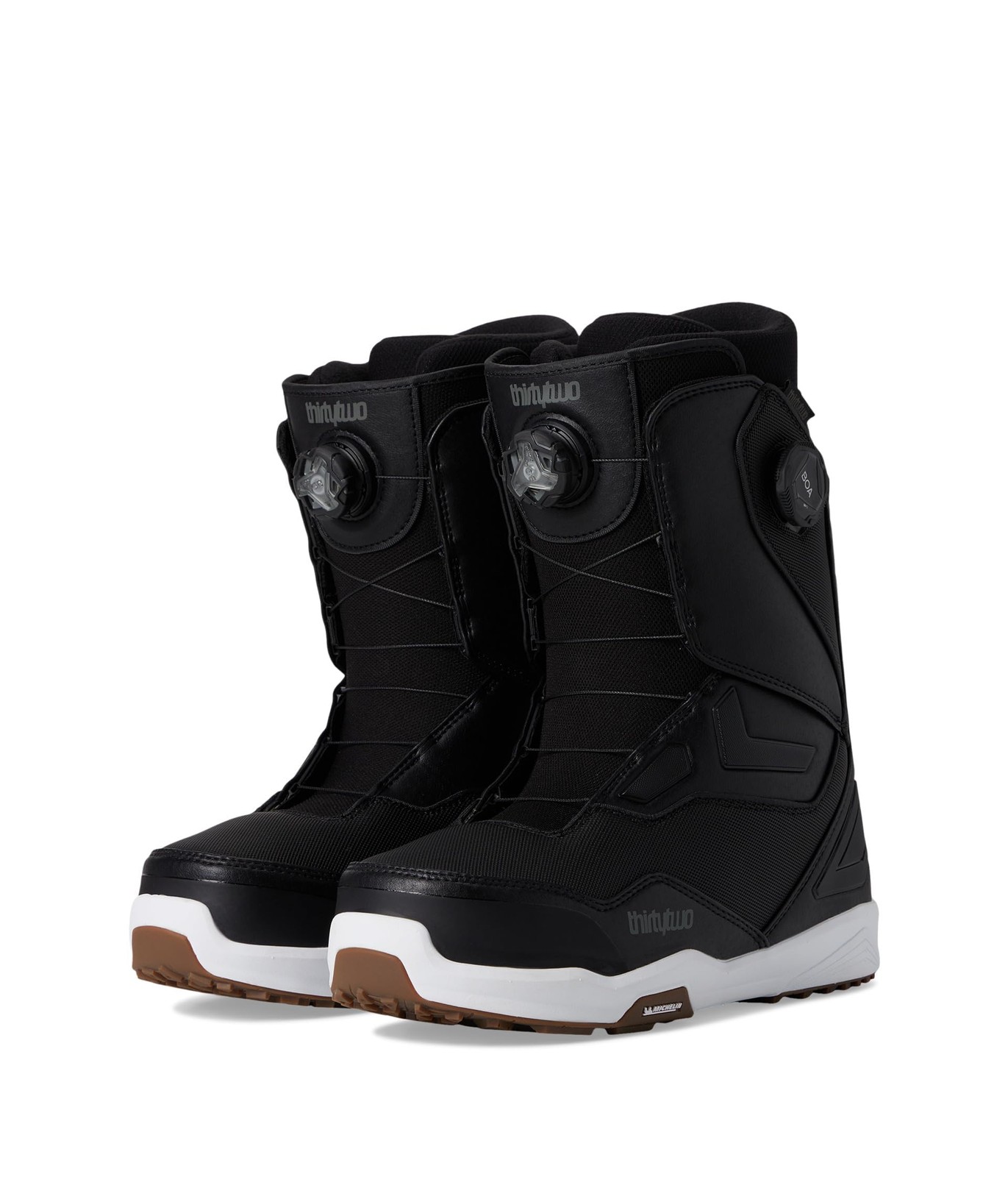 ThirtyTwo TM-2 Double Boa Men\'s Snowboard Boots - 2025 -Black/White/Gum - US 8