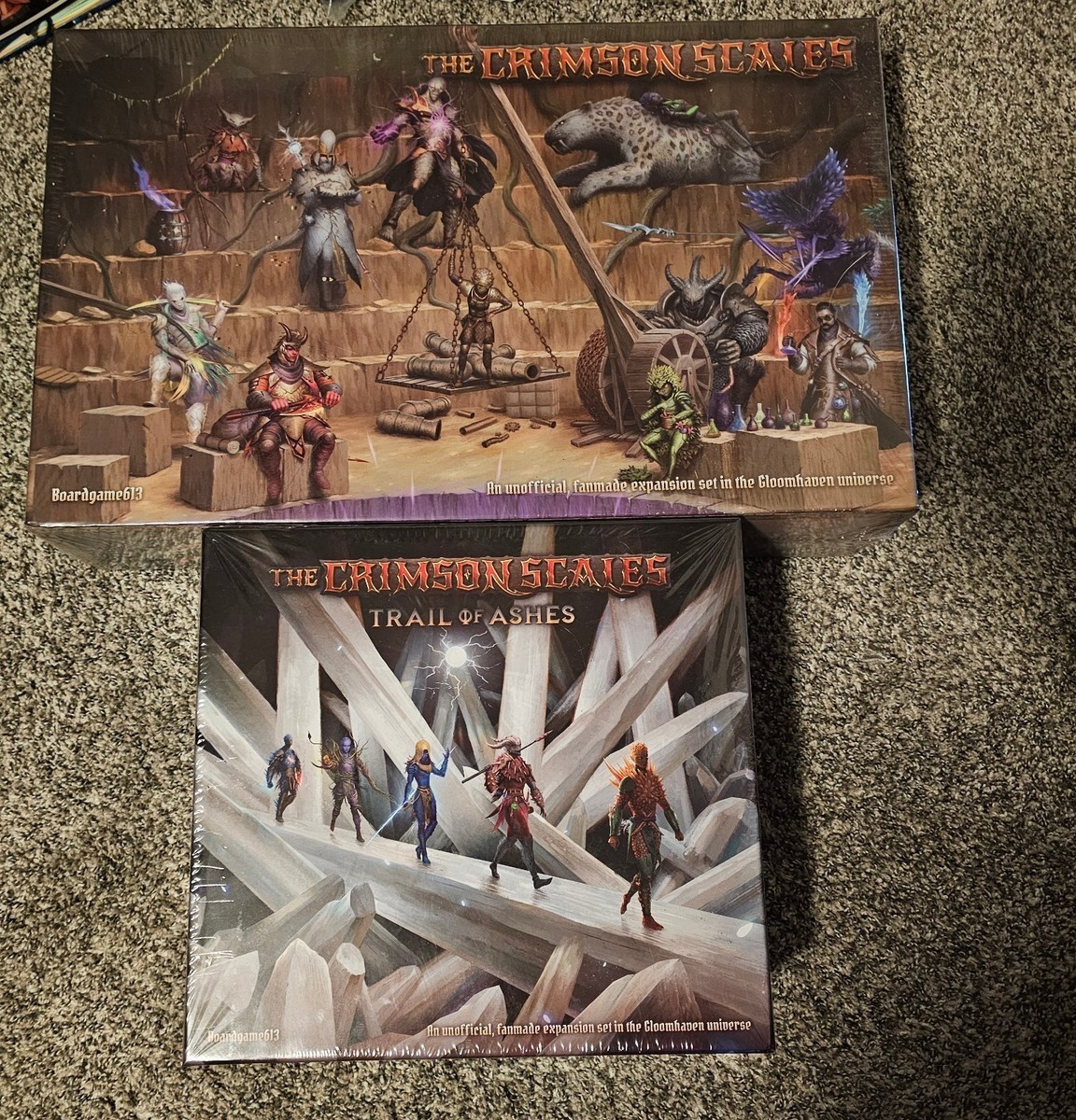 Gloomhaven  Trail of Ashes  +ALL Minis ALL-IN SHRINK RARE & Crimson Scales Minis
