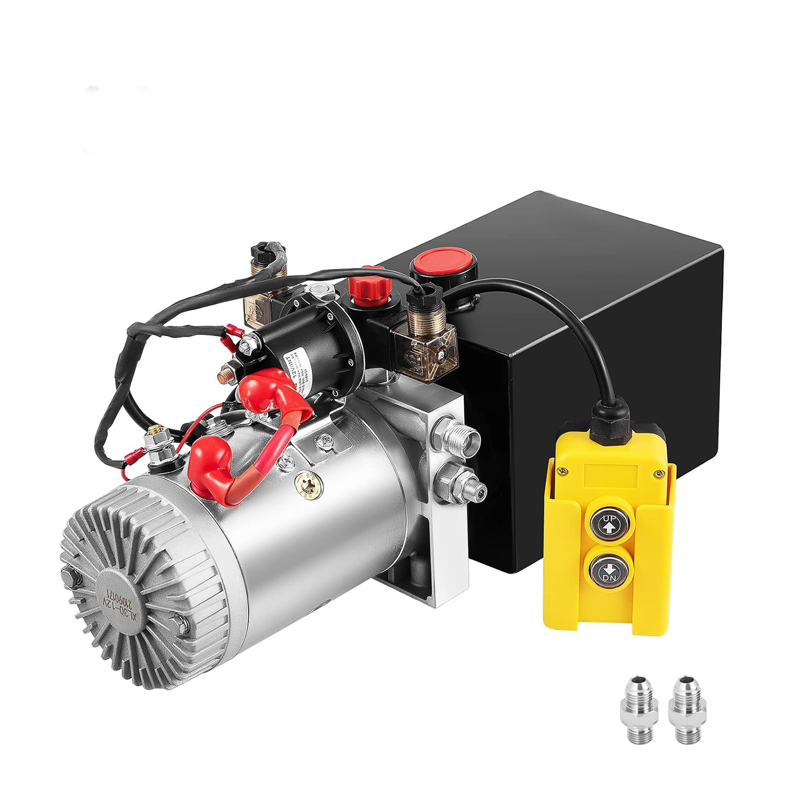 Garvee High-Pressure Dual-Acting Hydraulic Pump 12V 10 Quart –0.91 GPM, 3200 PSI