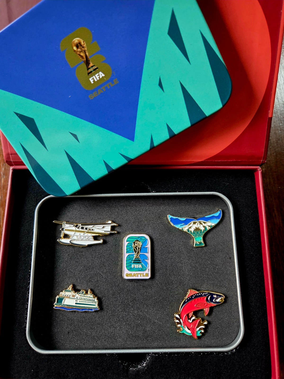 *RARE* 2026 FIFA World Cup Official VIP Hospitality Gift SEATTLE Pin Set *RARE* 2026 FIFA World Cup Official VIP Hospitality Gift SEATTLE Pin Set