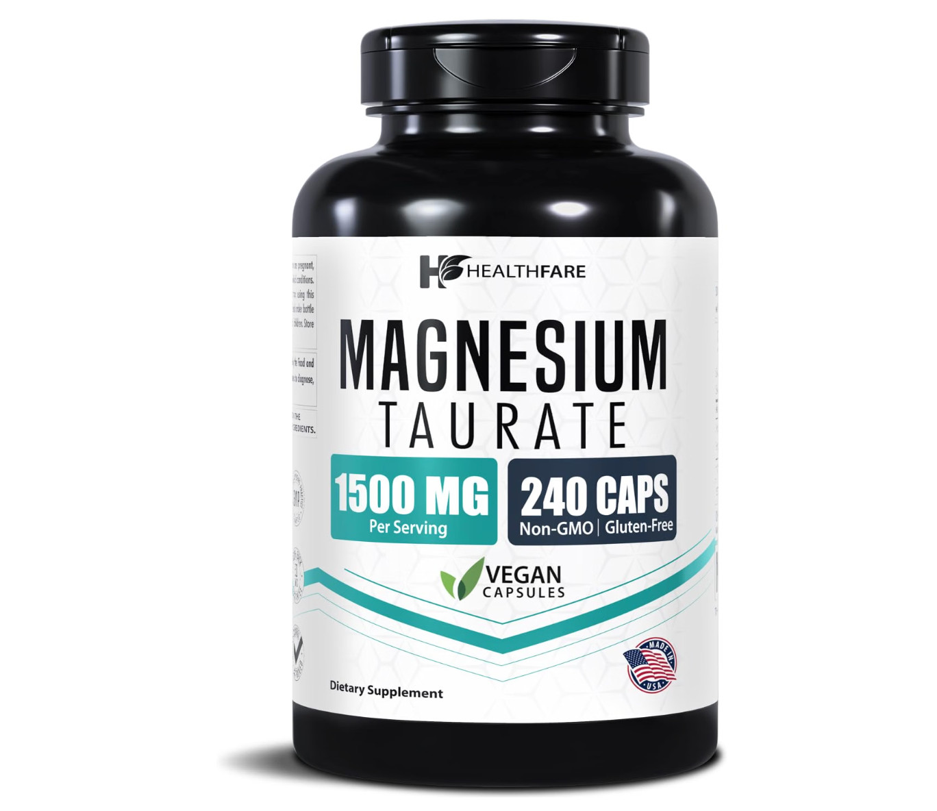 Suplemento de taurato de magnesio para la salud cardiovascular, 210 cápsulas