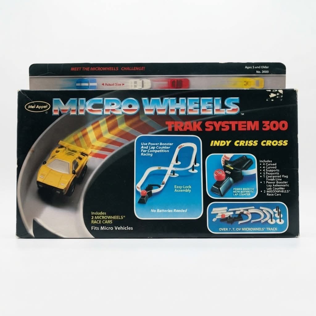 Vtg 1988 Mel Appel Micro Wheels Trak System 300 Indy Criss Cross Track Set Box