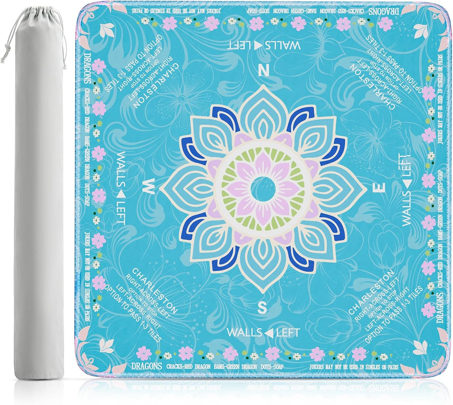 Mahjong Mat for Table 32.4\'\'x32.4\'\', Rolled Shipping, No Creases Mah Jongg Mat w Mahjong Mat for Table 32.4\'\'x32.4\'\', Rolled Shipping, No Creases Mah Jongg Mat w