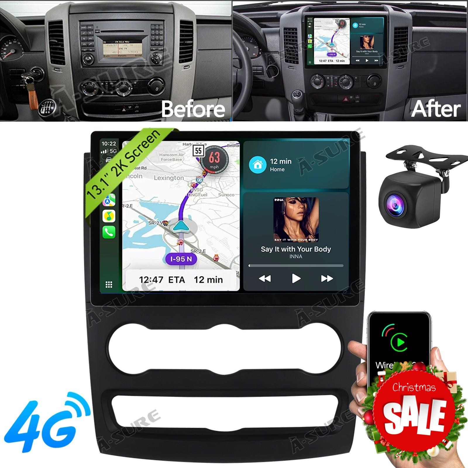 13.1'' 2K 64G For Mercedes Benz Sprinter 2006-2018 CarPlay Stereo GPS Radio +CAM