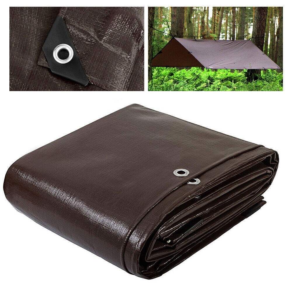 Super Heavy Duty Poly Tarp 5/10/12/16/18/20Mil Waterproof Canopy Cover Tarpaulin