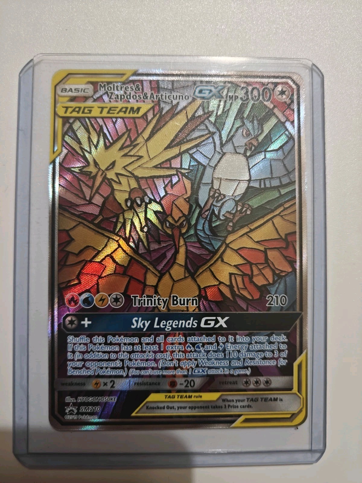 Pokemon Moltres & Zapdos & Articuno GX SM210 TAG TEAM Holo Black Star Promo