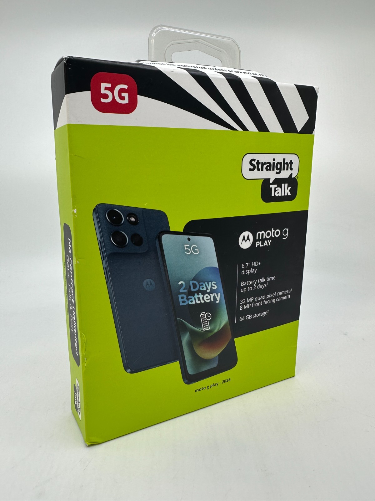 Straight Talk Motorola Moto g Play 2026, 5G, 64GB, Teal - Prepaid Smartphone 🔒