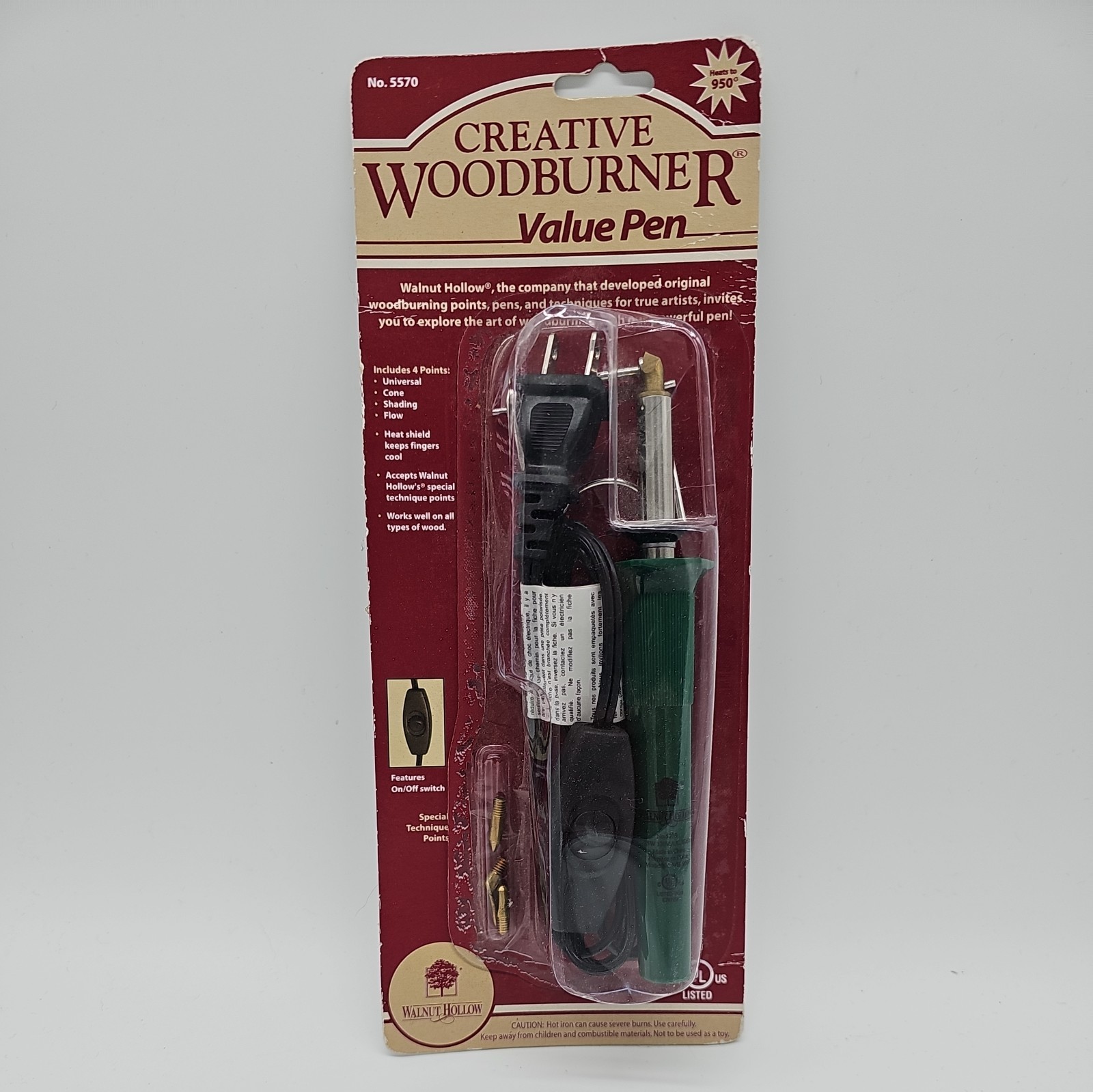 ⭐️Creative Woodburner Value Pen Walnut Hollow NO. 5570 New With 4 Points⭐️