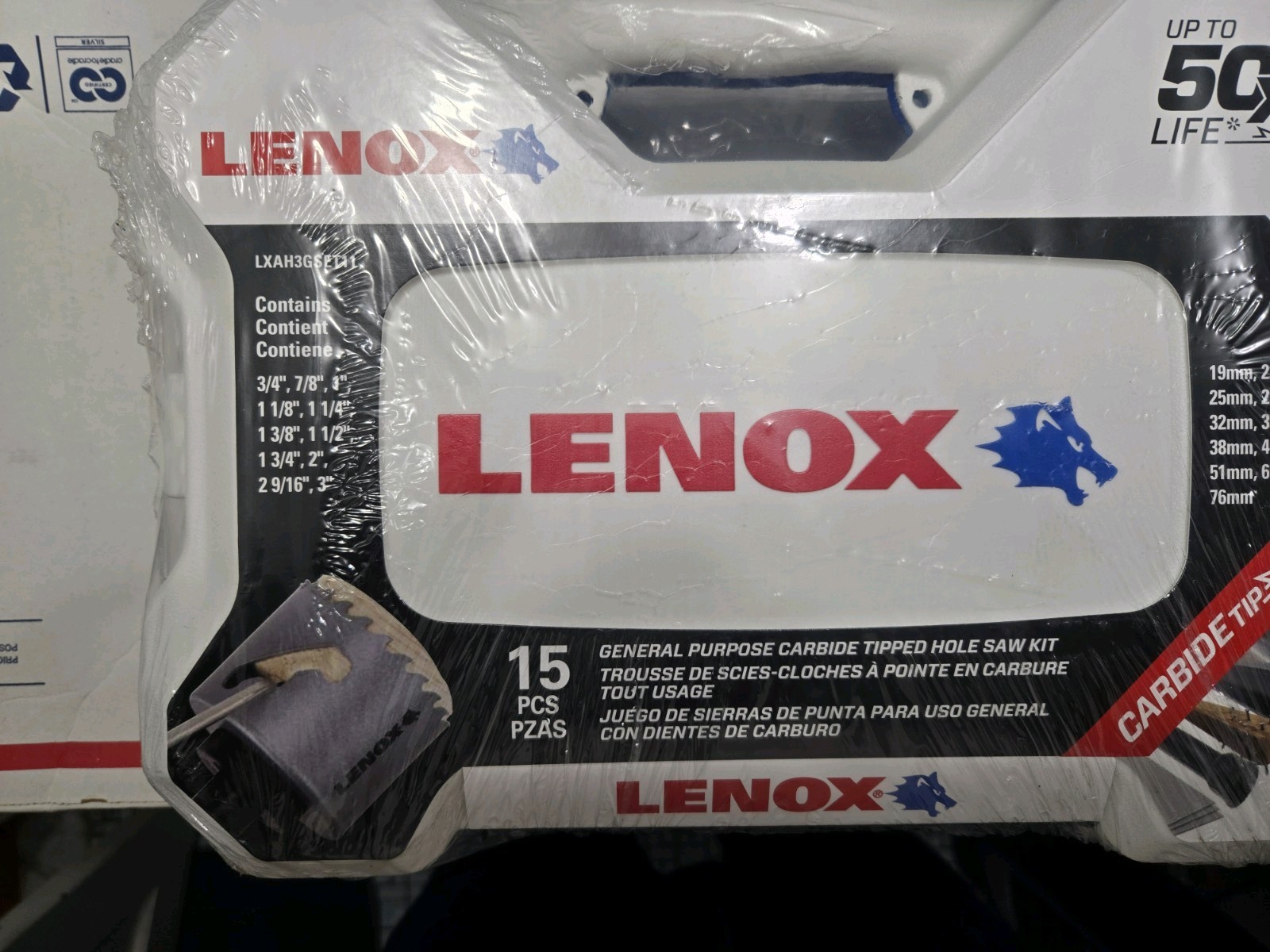 New Lenox 15 pc. general purpose carbide tip wholesaw kit 3/4 - 3\