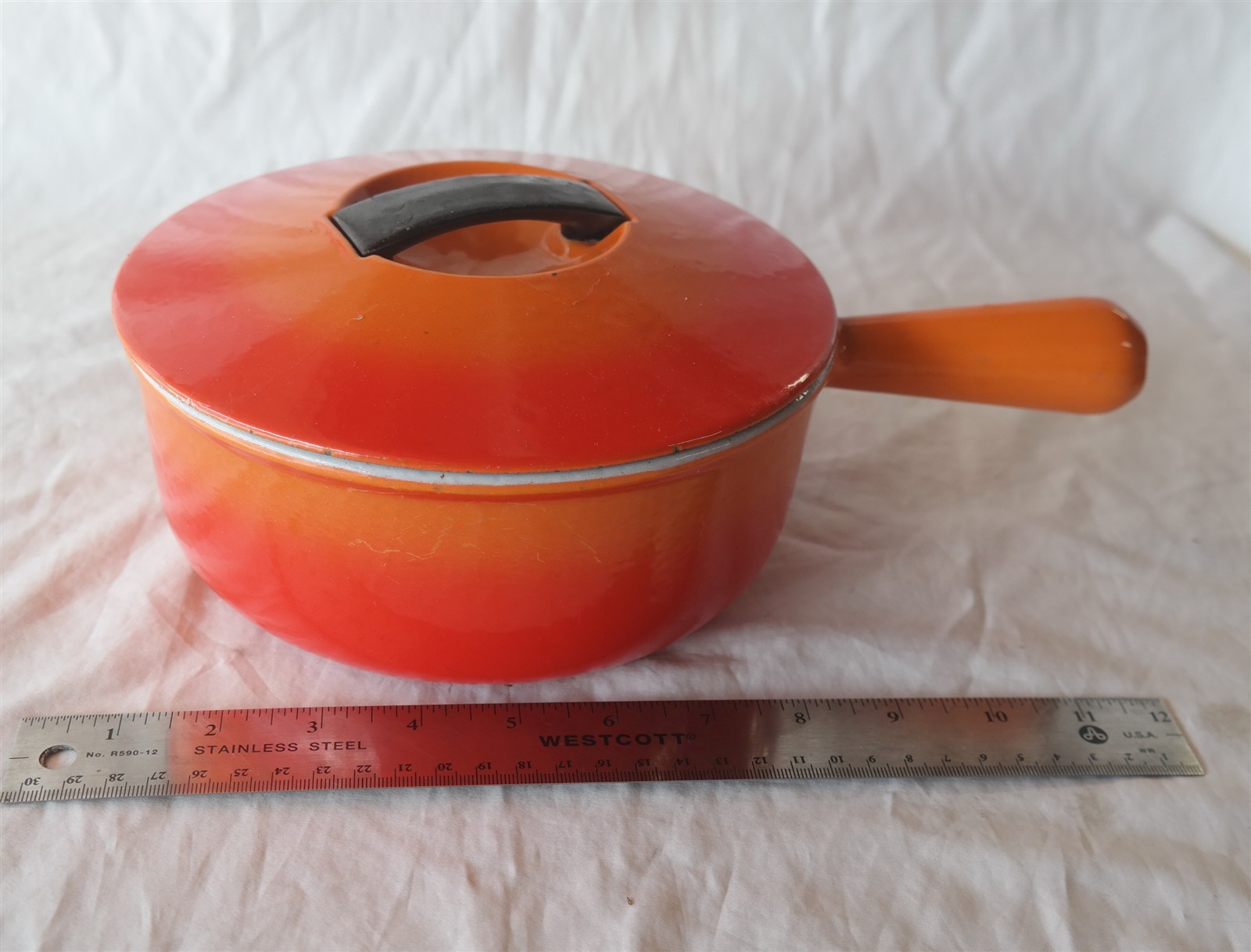 Vtg Cousances France No 20 Saucepan Cast Iron 7 3/4\ Vtg Cousances France No 20 Saucepan Cast Iron 7 3/4\