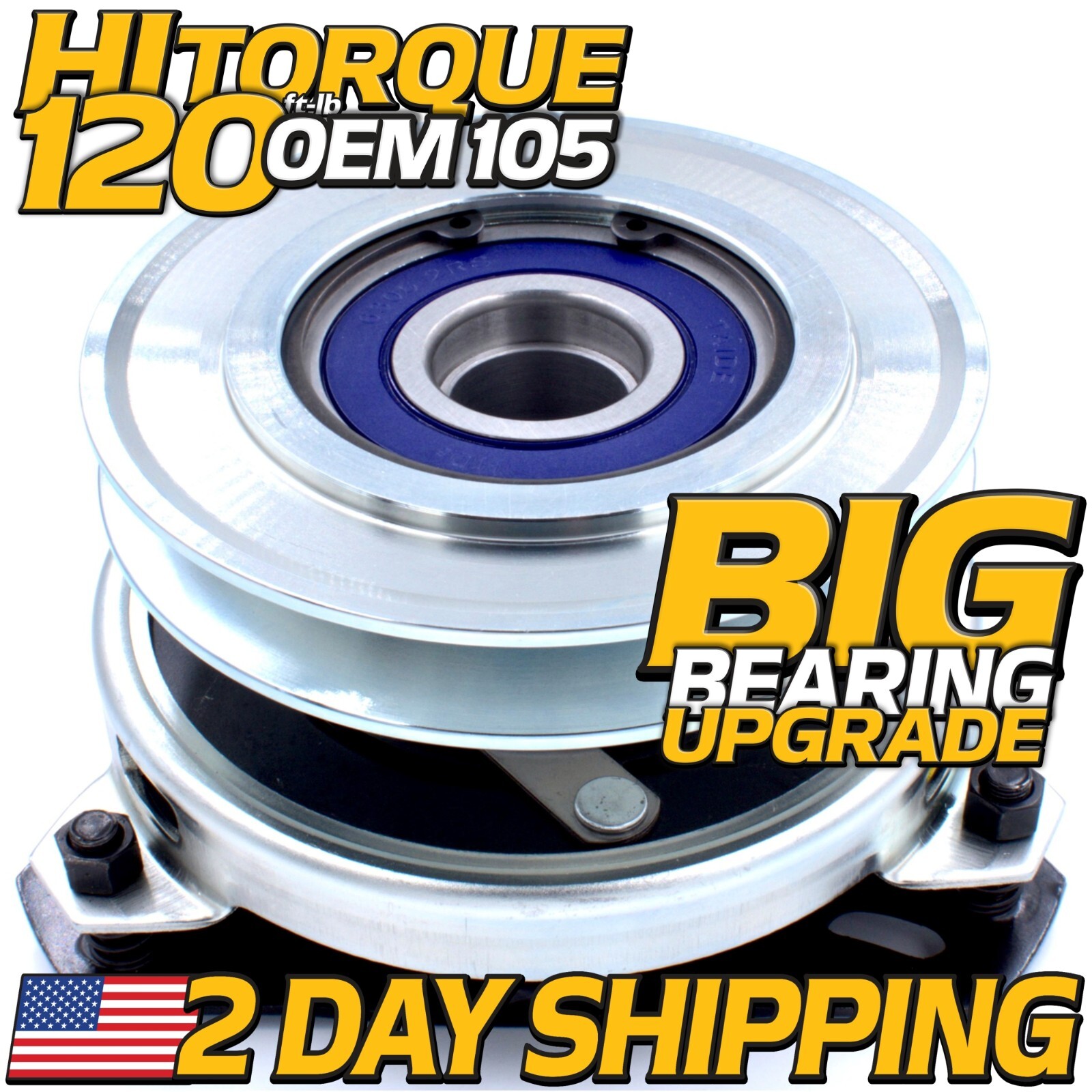 HiTorque 120ftlb (OEM105) BIGBearing Clutch John Deere 260 265 285 320 335 Mower HiTorque 120ftlb (OEM105) BIGBearing Clutch John Deere 260 265 285 320 335 Mower