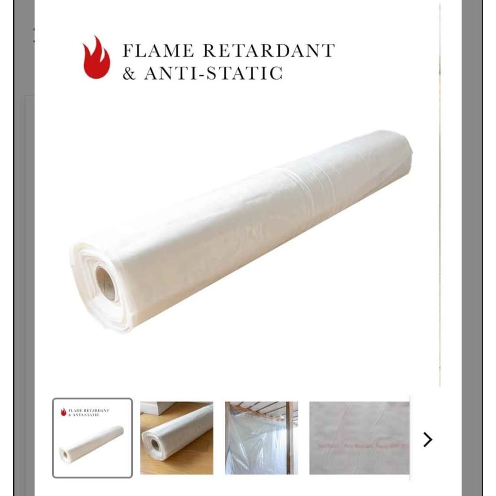 Pad N\' Protect 12ft x 100ft 6mil Flame Retardant Anti- Static Plastic Sheeting Pad N\' Protect 12ft x 100ft 6mil Flame Retardant Anti- Static Plastic Sheeting
