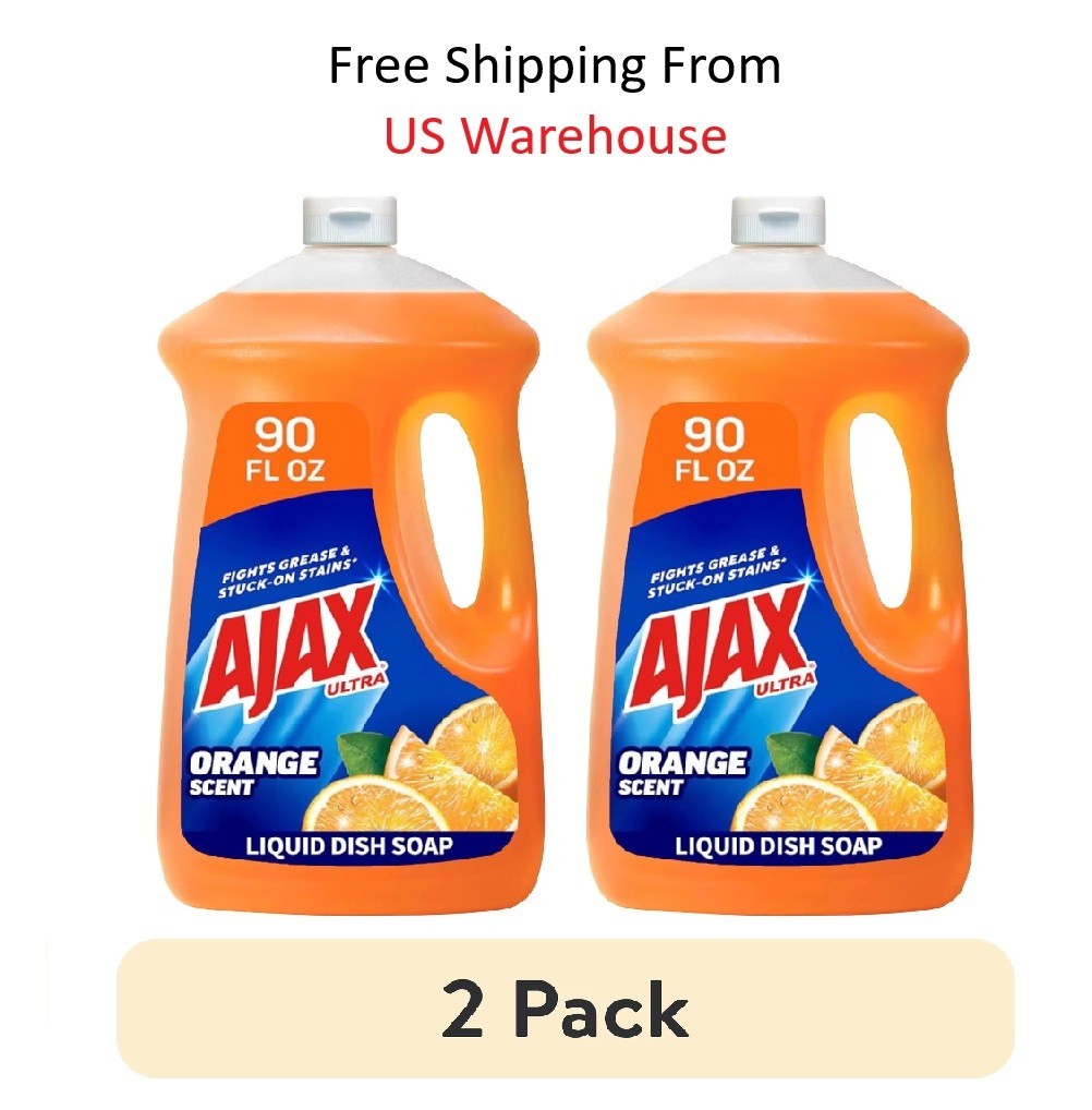 2pk Ajax Ultra Triple Action, Dishwashing Liquid Dish Soap, Orange 90 fl oz 2pk Ajax Ultra Triple Action, Dishwashing Liquid Dish Soap, Orange 90 fl oz