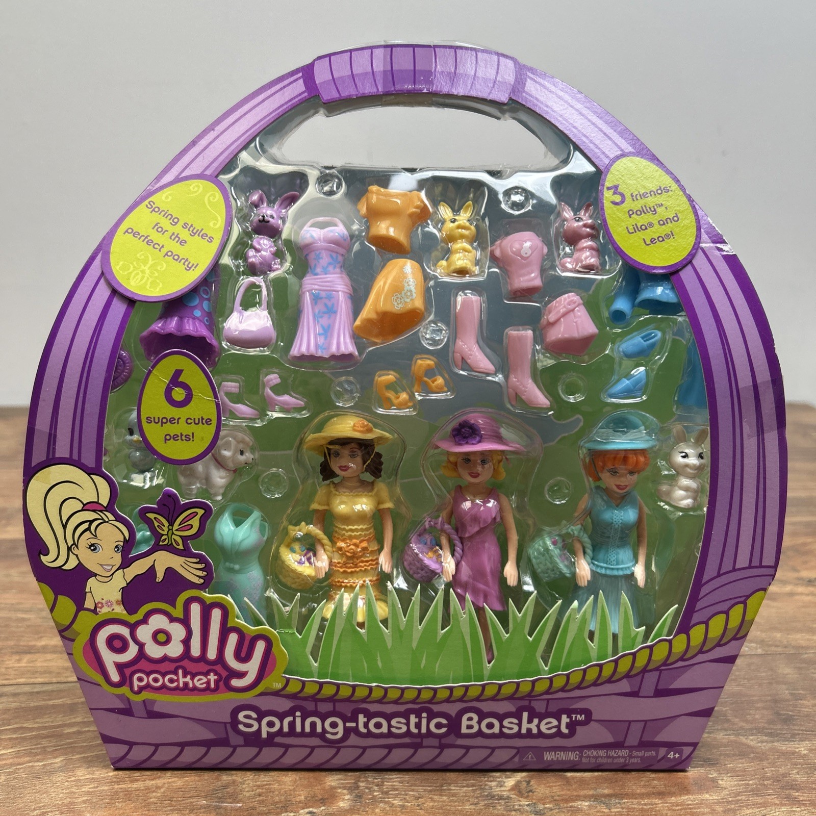 Vintage NIB Polly Pocket Gift Set Spring-tastic Basket 2006 Dolls Pets NEW Vintage NIB Polly Pocket Gift Set Spring-tastic Basket 2006 Dolls Pets NEW
