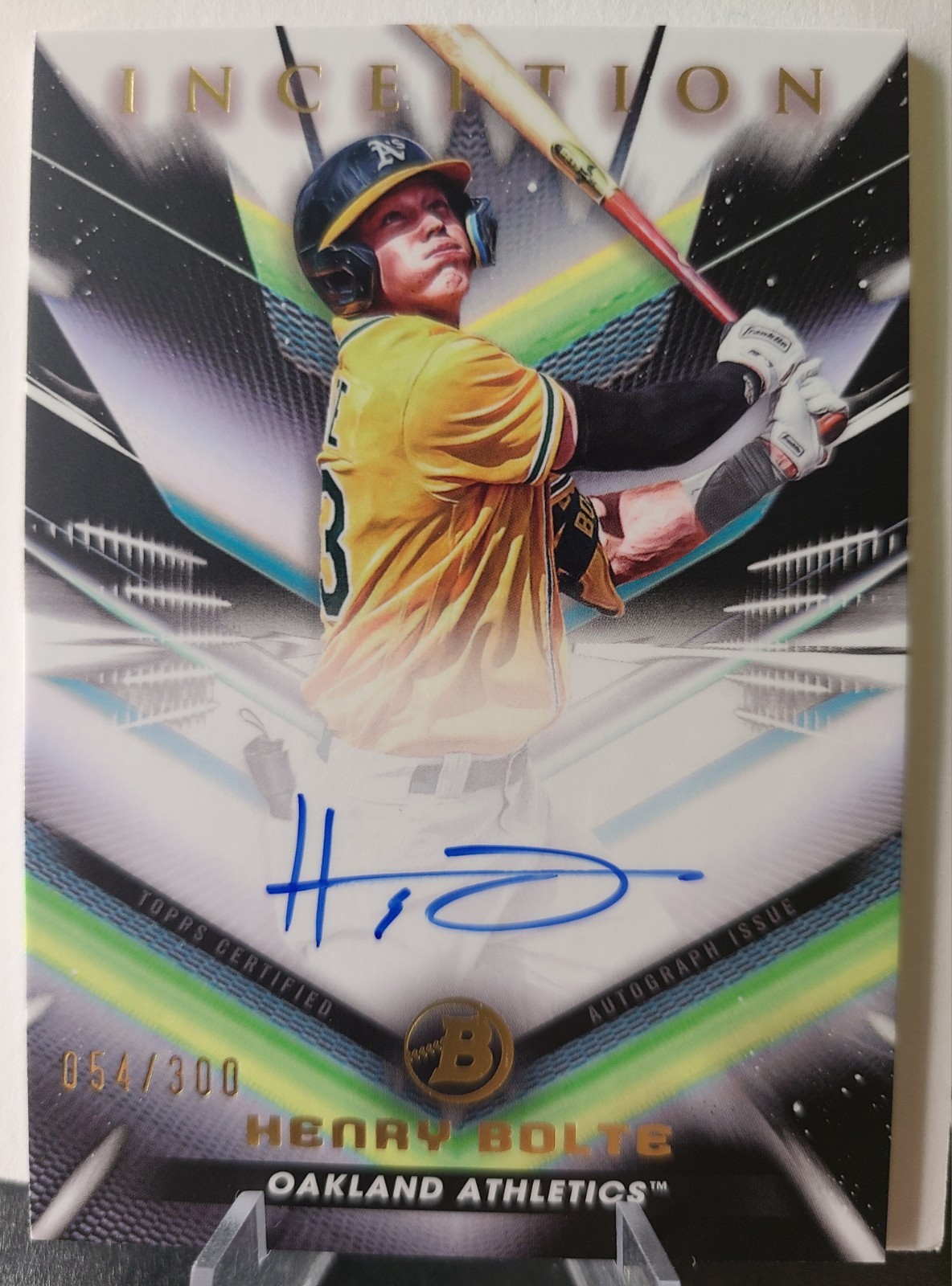 2023 Bowman Inception  HENRY BOLTE Auto  /300 Rookie RC Athletics A\'s