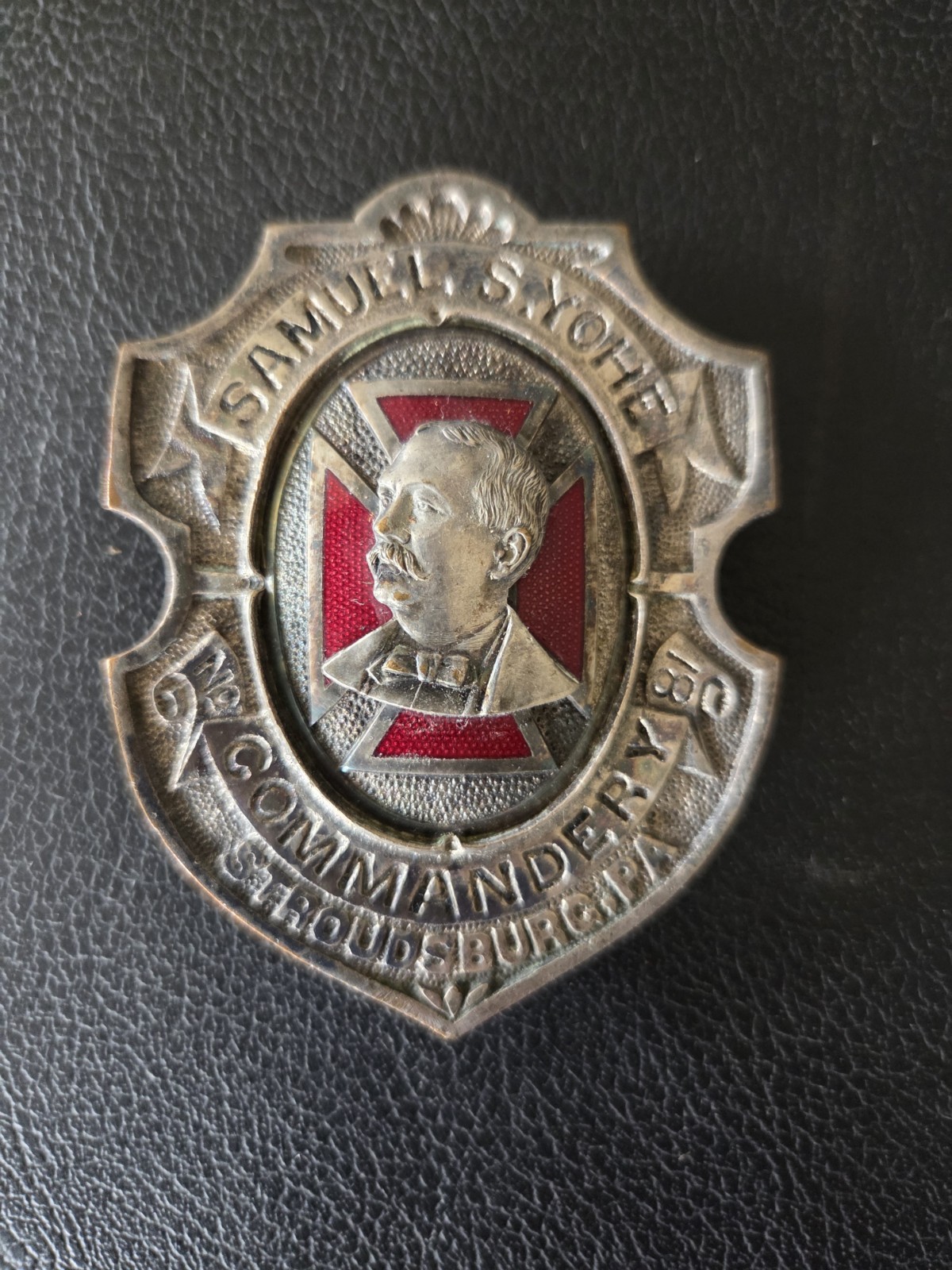 Antique Masonic Knights Templar Uniform Belt Buckle