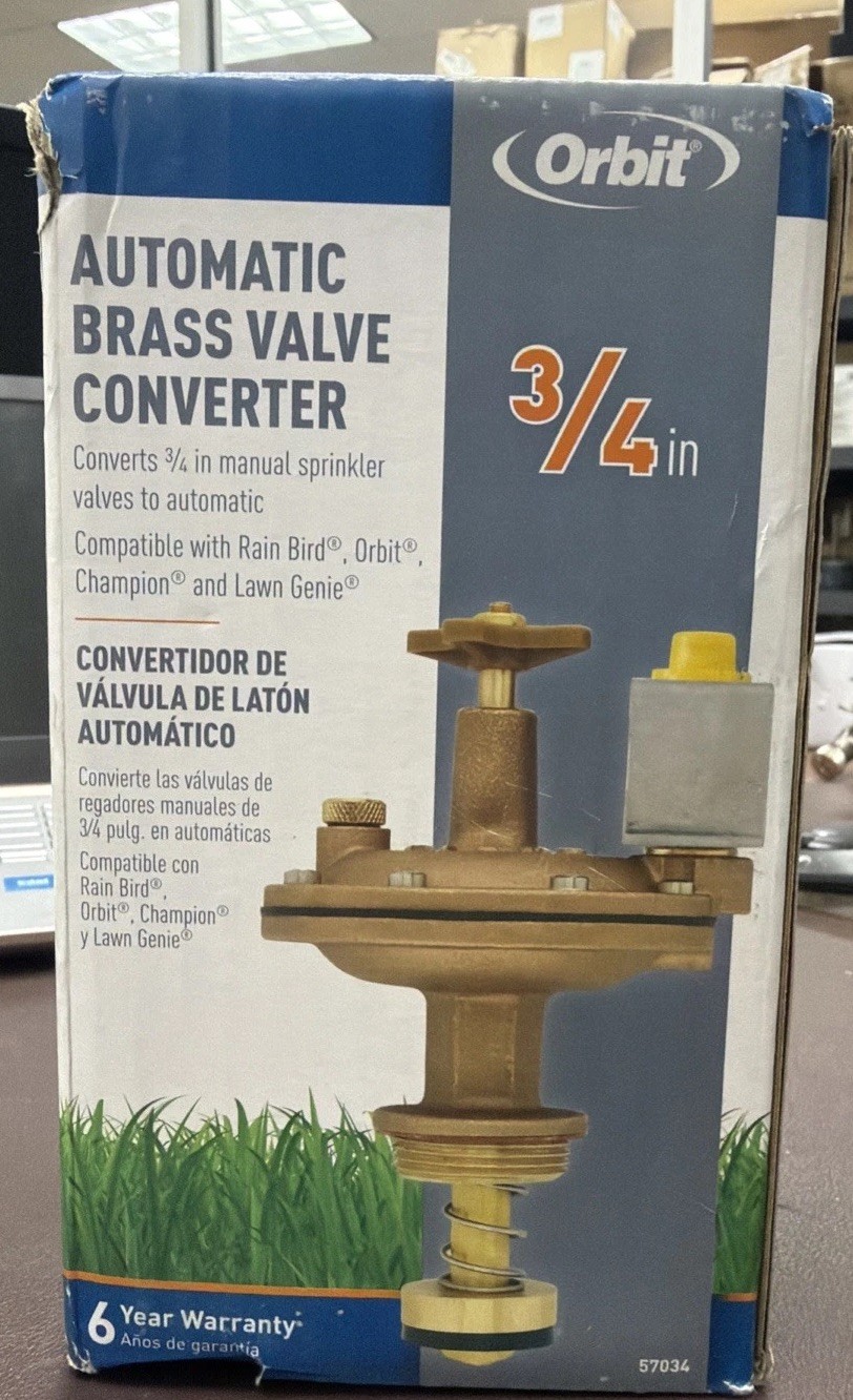 Orbit WaterMaster Underground 57034 3/4-Inch Brass Automatic Converter Valve New Orbit WaterMaster Underground 57034 3/4-Inch Brass Automatic Converter Valve New
