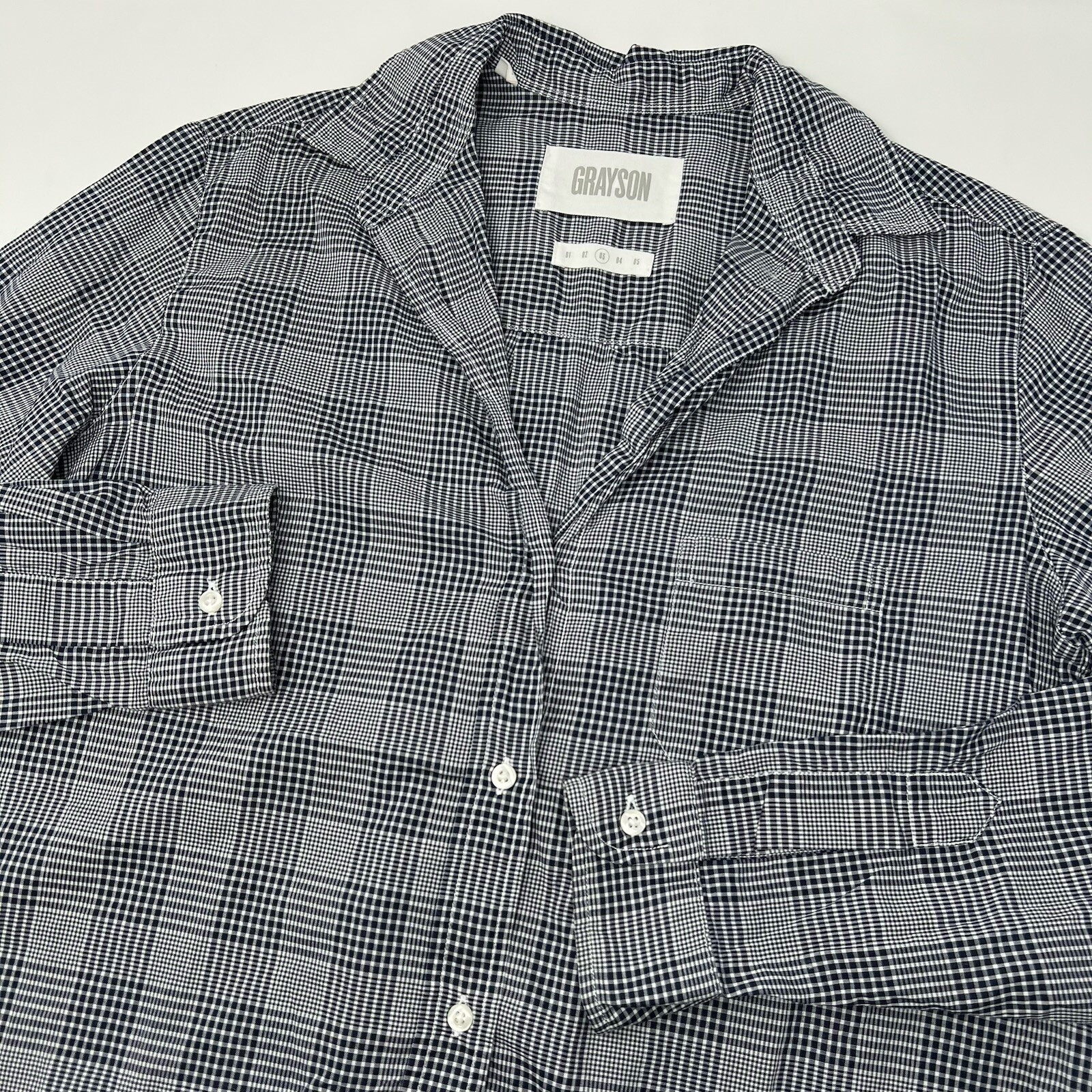 Grayson Frank & Eileen Size 3 Blue Plaid The Hero Button Up Long Sleeve Grayson Frank & Eileen Size 3 Blue Plaid The Hero Button Up Long Sleeve