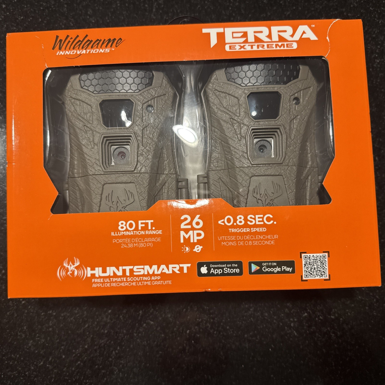 NEW Wildgame Innovations Terra Extreme 26MP Trail Camera 2 Pack WGI-TERAX 80ft NEW Wildgame Innovations Terra Extreme 26MP Trail Camera 2 Pack WGI-TERAX 80ft