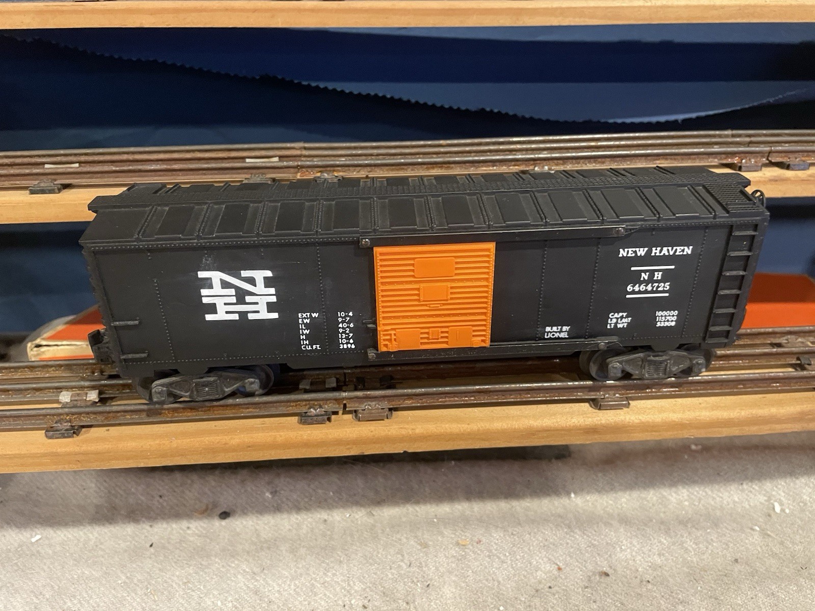 Lionel Vintage Postwar BLACK 6464-725 New Haven Boxcar RARE