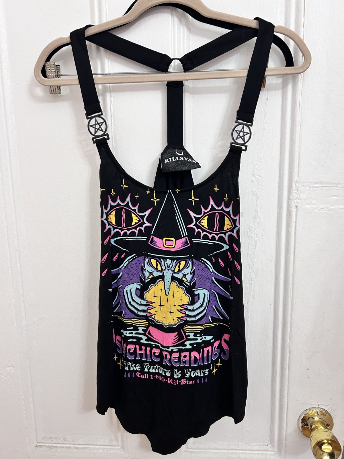 Killstar Paranormal Vest Tank Top Black Medium Wizard of Barge Witch Halloween