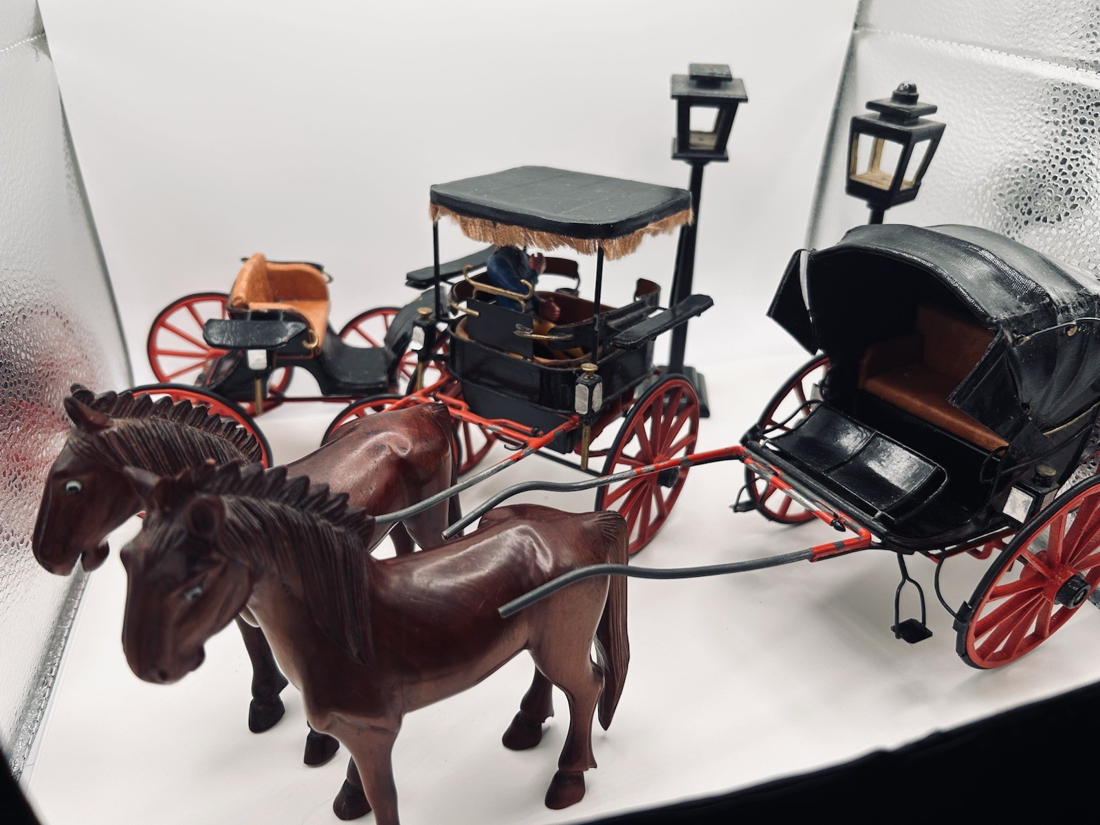 RARE FIND —complete Vintage/ Victorian street scene set Hand Made Collectable