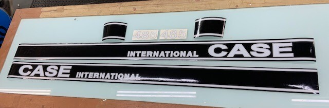 Aftermarket Case International 485 replacement hood Decals