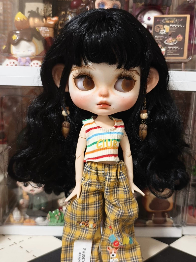 Handmade Blythe Doll With Clothes + Wigs Eyes Custom 1/6 BJD Dolls Full Set Toys