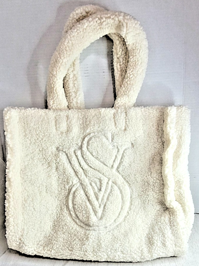 Victoria Secret Large Sherpa/Fleece Tote Bag~NIB~Never Used~VTG