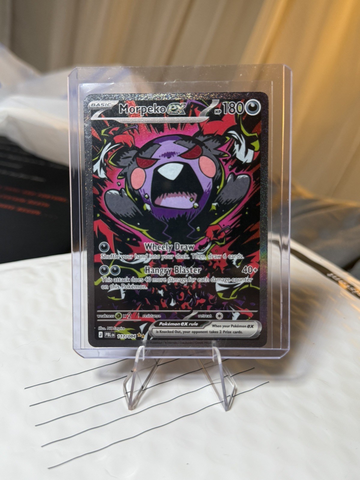 Morpeko Ex 117/084 Pitch Black Special Illustration Rare Pokemon TCG Near Mint Morpeko Ex 117/084 Pitch Black Special Illustration Rare Pokemon TCG Near Mint