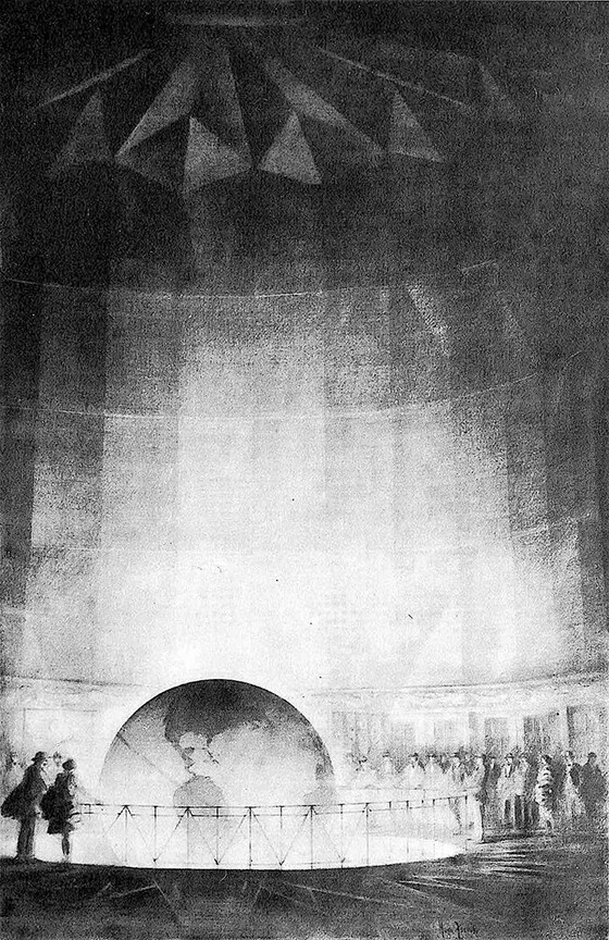 Hugh Ferriss : 1929 : Daily News Globe : Archival Quality Art Print