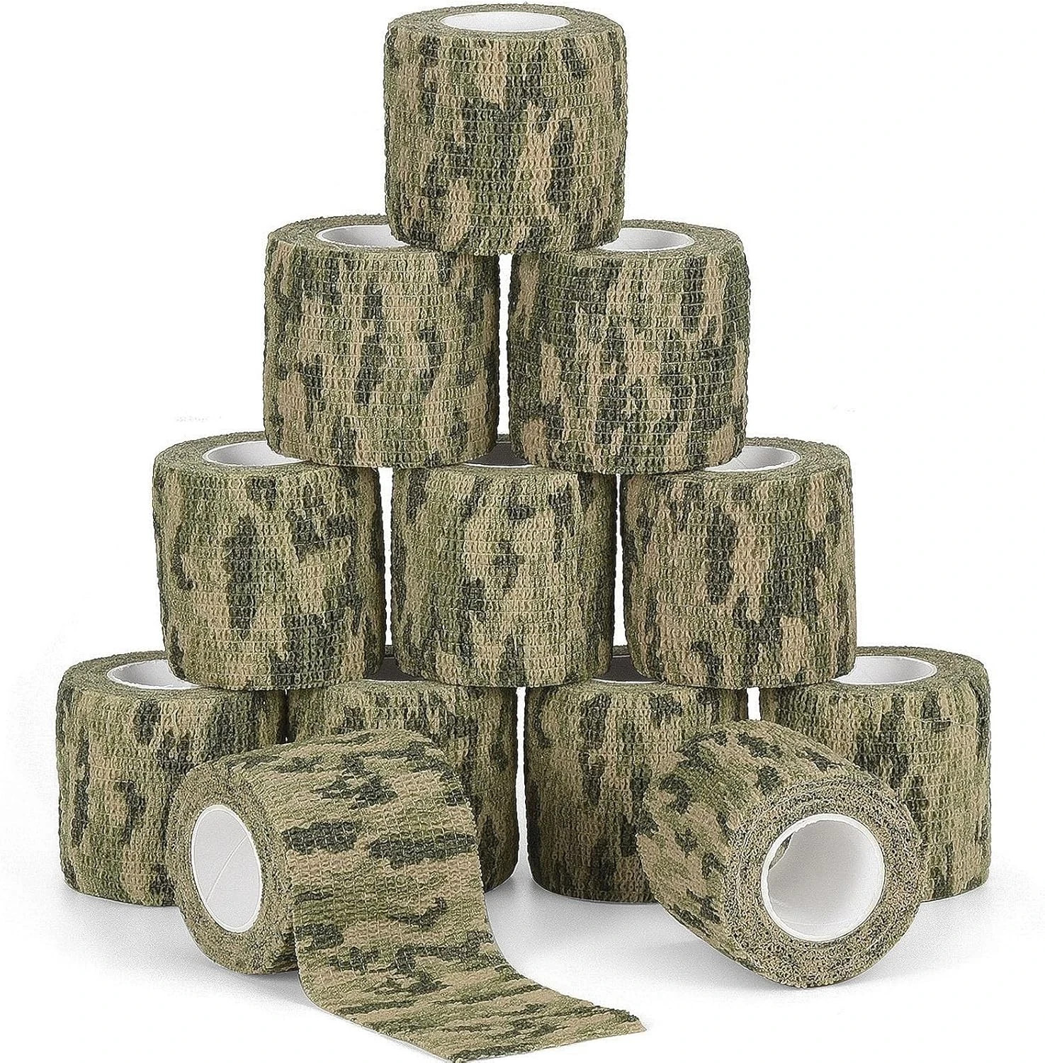 12 Rolls Camo Tape Camouflage Wrap Self-Adhesive Bandage 2\ 12 Rolls Camo Tape Camouflage Wrap Self-Adhesive Bandage 2\