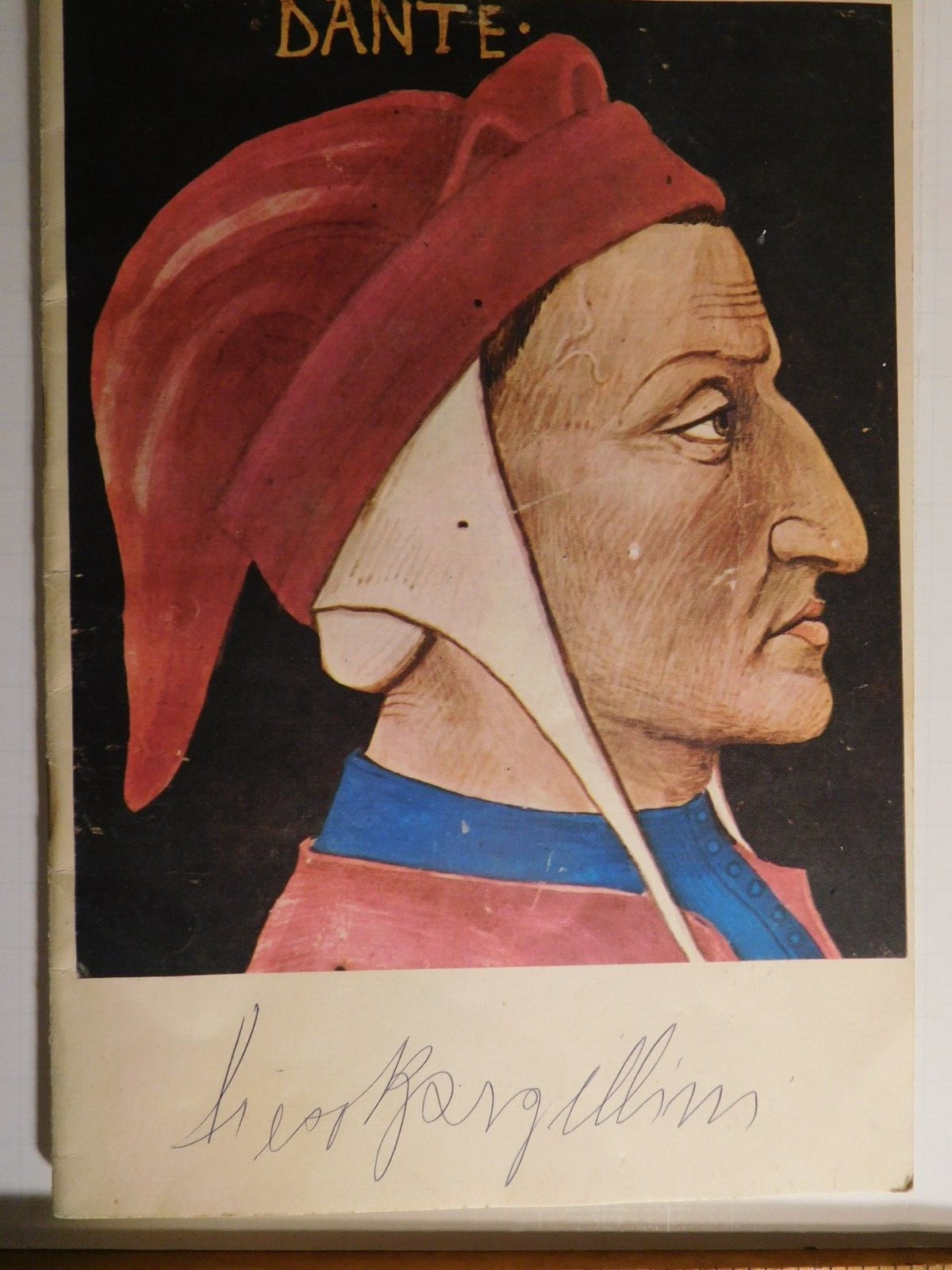 Rare Vintage 1965 DANTE 700th Birthday Celebration Brochure in Italian Rare Vintage 1965 DANTE 700th Birthday Celebration Brochure in Italian