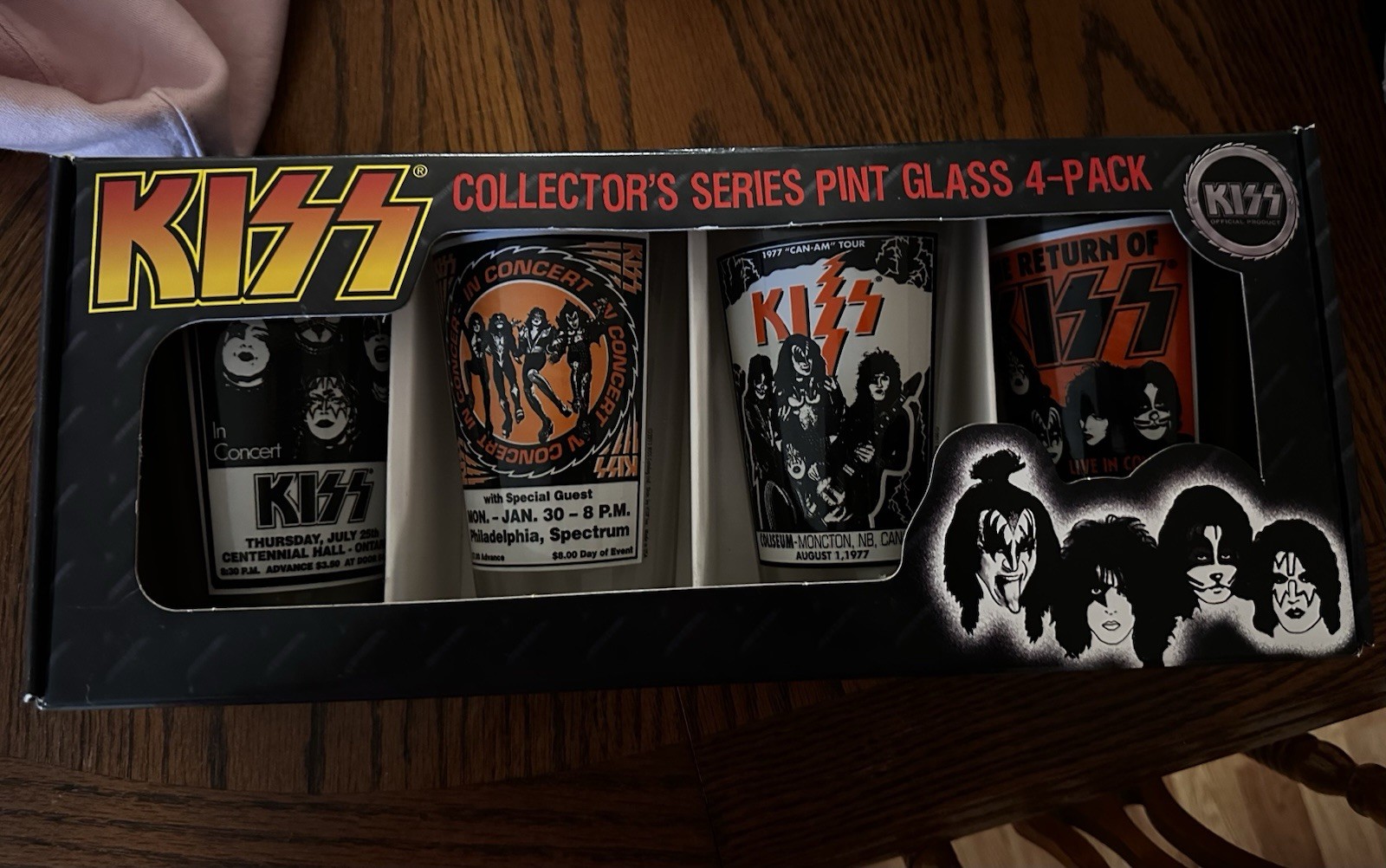 Kiss Collector\'s Series Pint Glasses 4-Pack