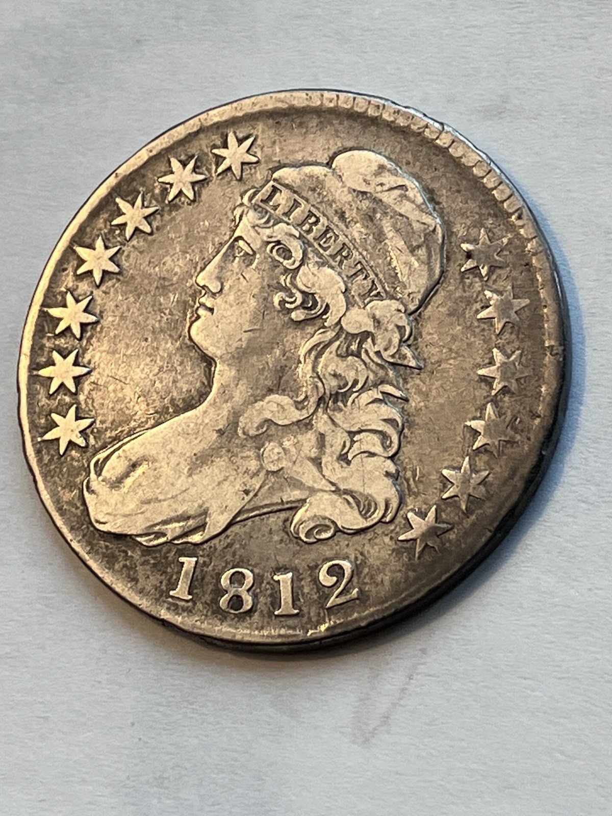 1812 Capped Bust Half Dollar VF Details Nice Historical Coin  USA