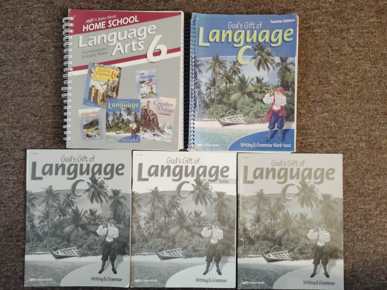 Abeka Language C 3rd Edition Student Teacher 5 books