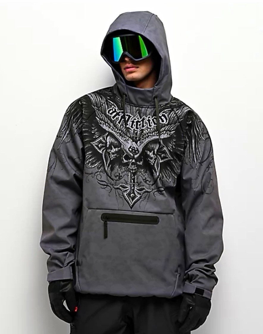 686 x Affliction Men’s Snowboard hoodie size large 
