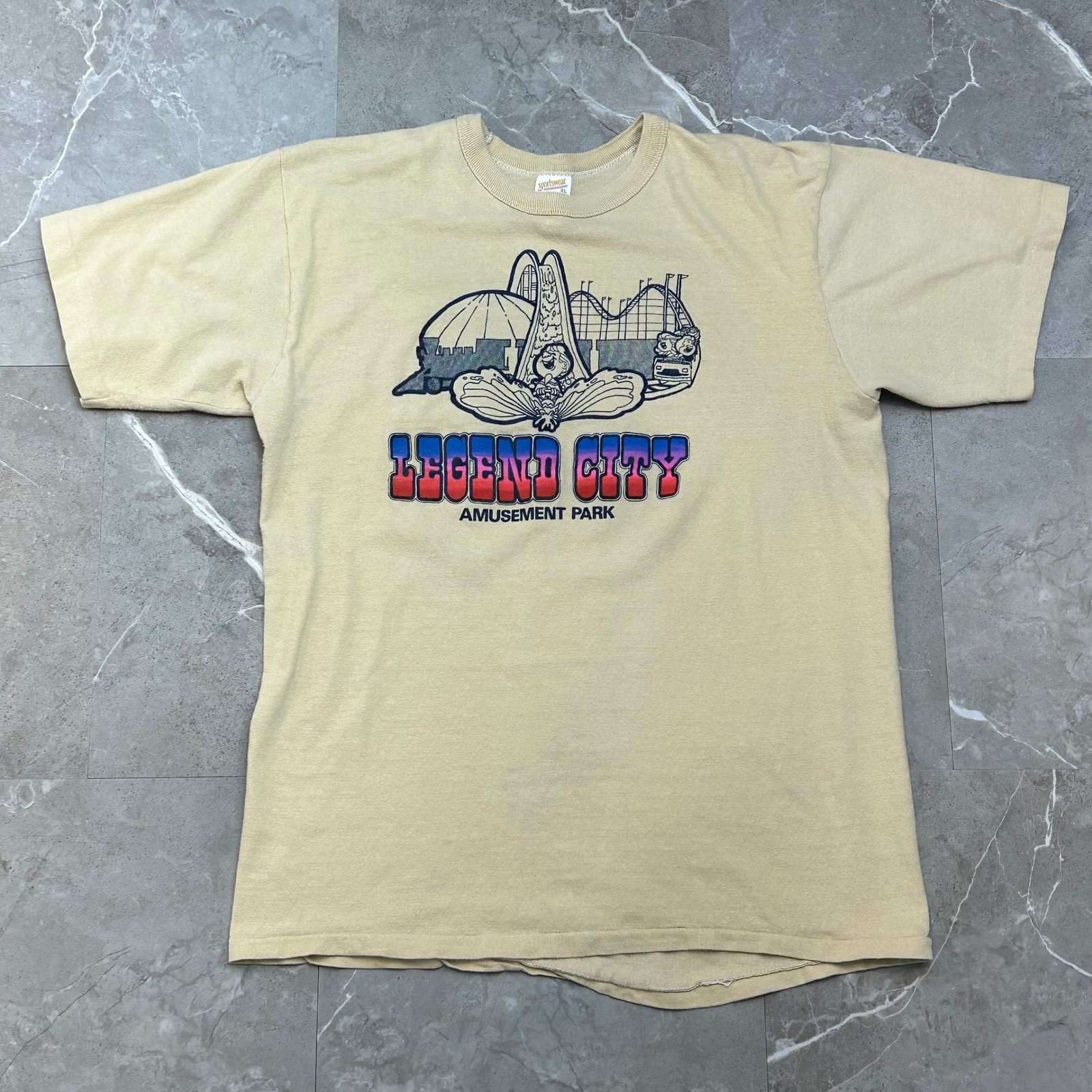 70s Vintage Legend City Graphic Tee Mens XL Arizona Amusement Park Shirt