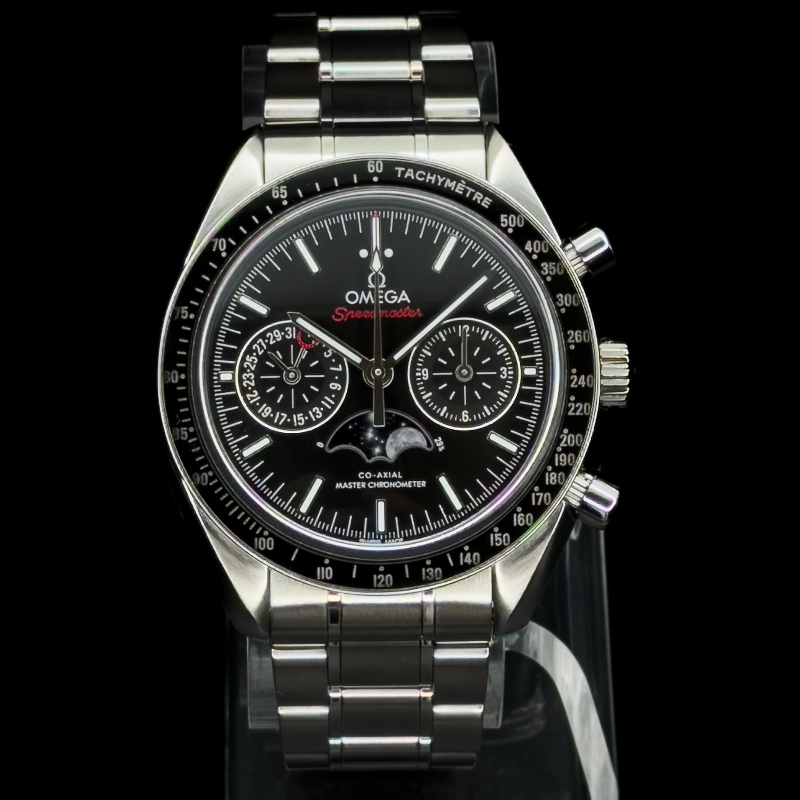 Omega Speedster Moonphase 44.25mm 304.30.44.52.01.001 Full Set Excellent