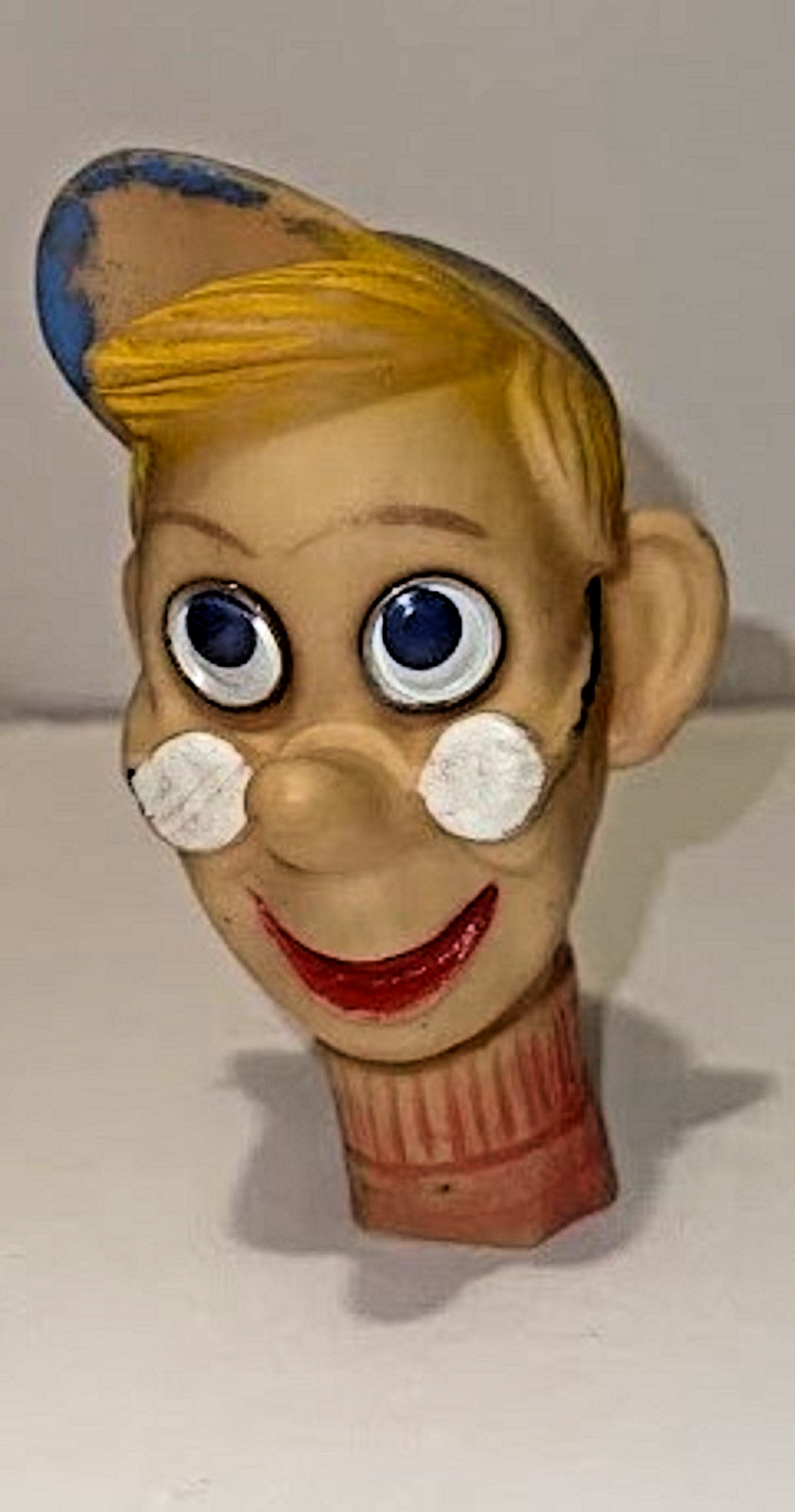 1950s THE HOWDY DOODY SHOW DILLY DALLY PUPPET RUBBER-HEAD 1950s THE HOWDY DOODY SHOW DILLY DALLY PUPPET RUBBER-HEAD