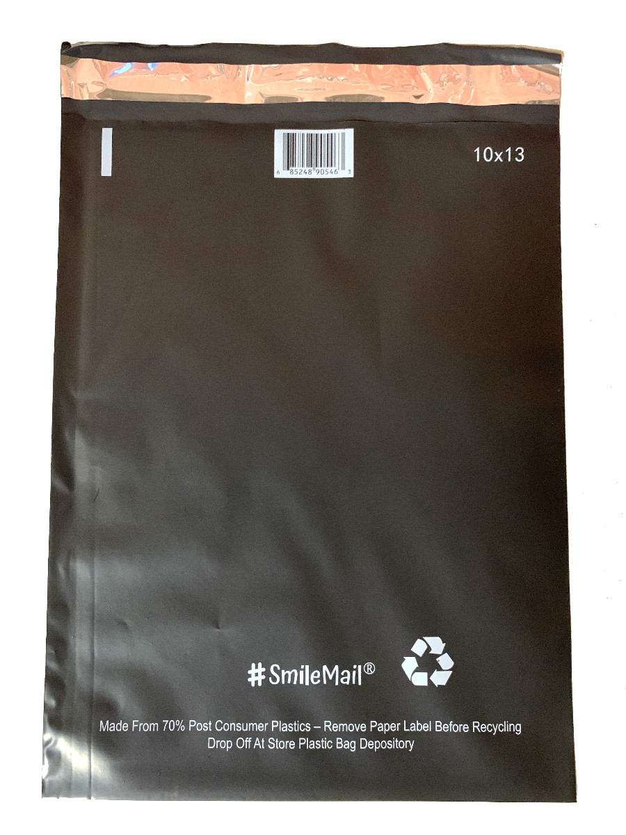 Recycled Black Poly Mailers Plastic Envelopes Shipping Bags UpakNShip Expedited 