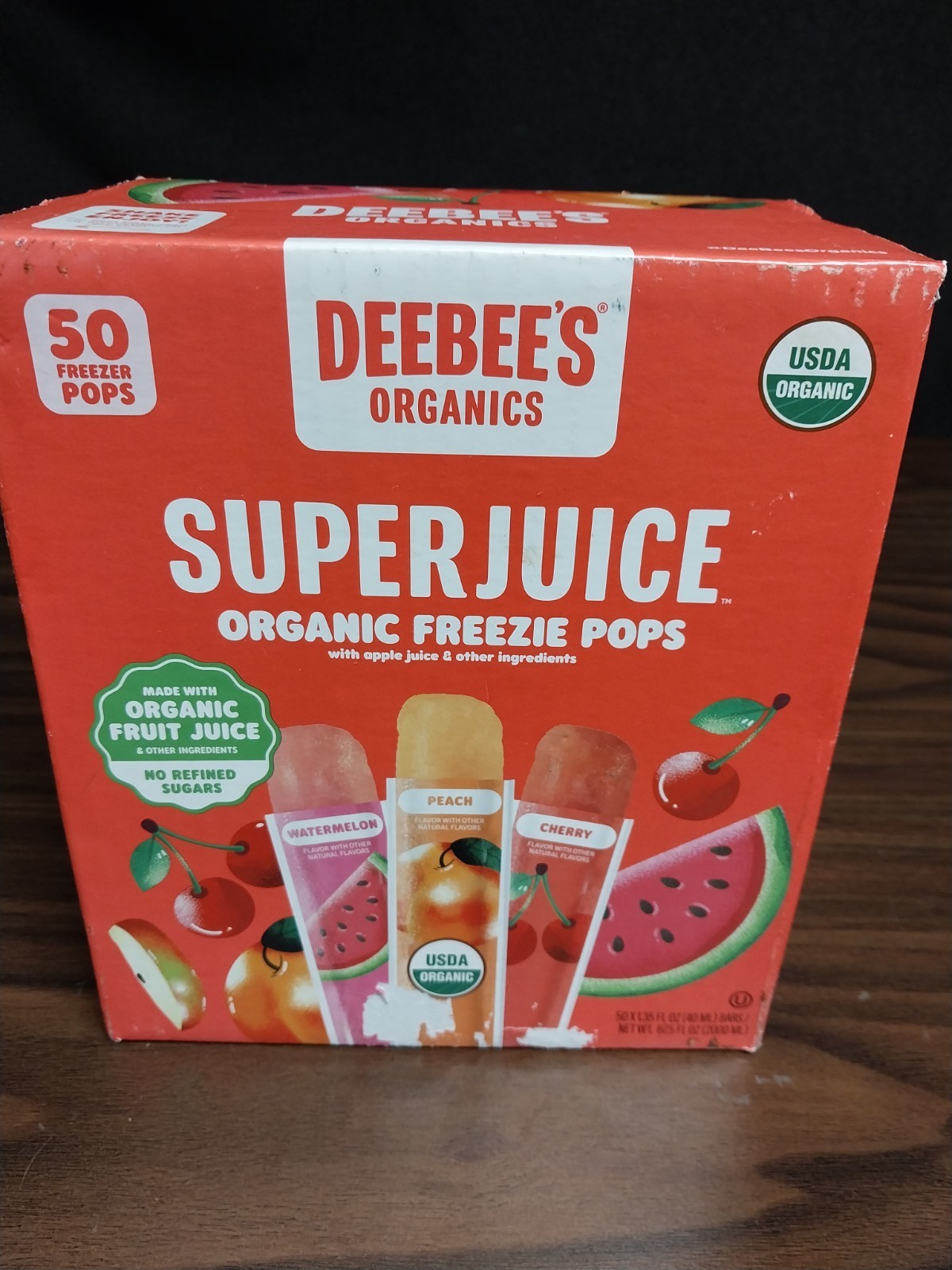 Deebee\'s Organic SuperJuice Freezie Pops 50ct. 3-Flavors