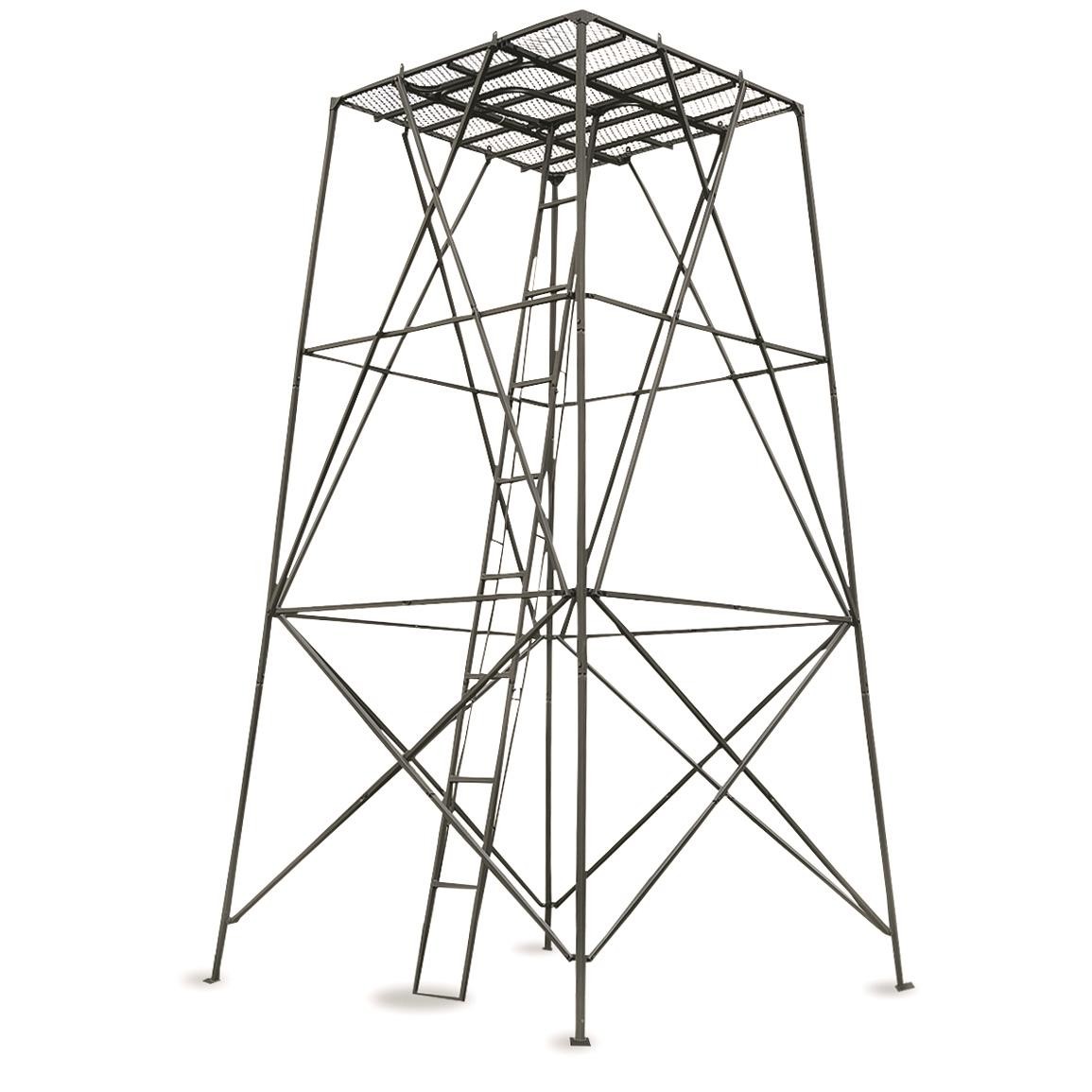Outdoor Elevated Deer Hunting Platform Tower Blind Steel Big Game  500LB