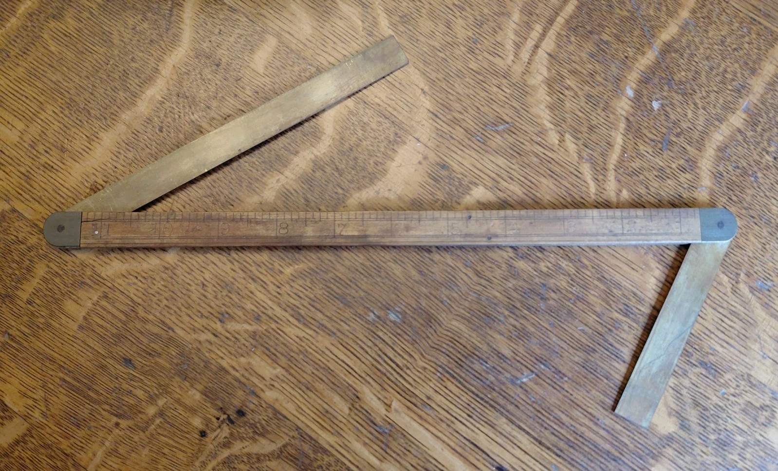 Vintage Stanley No 42 Boxwood Brass Rule Ships Carpenter Square Vintage Stanley No 42 Boxwood Brass Rule Ships Carpenter Square