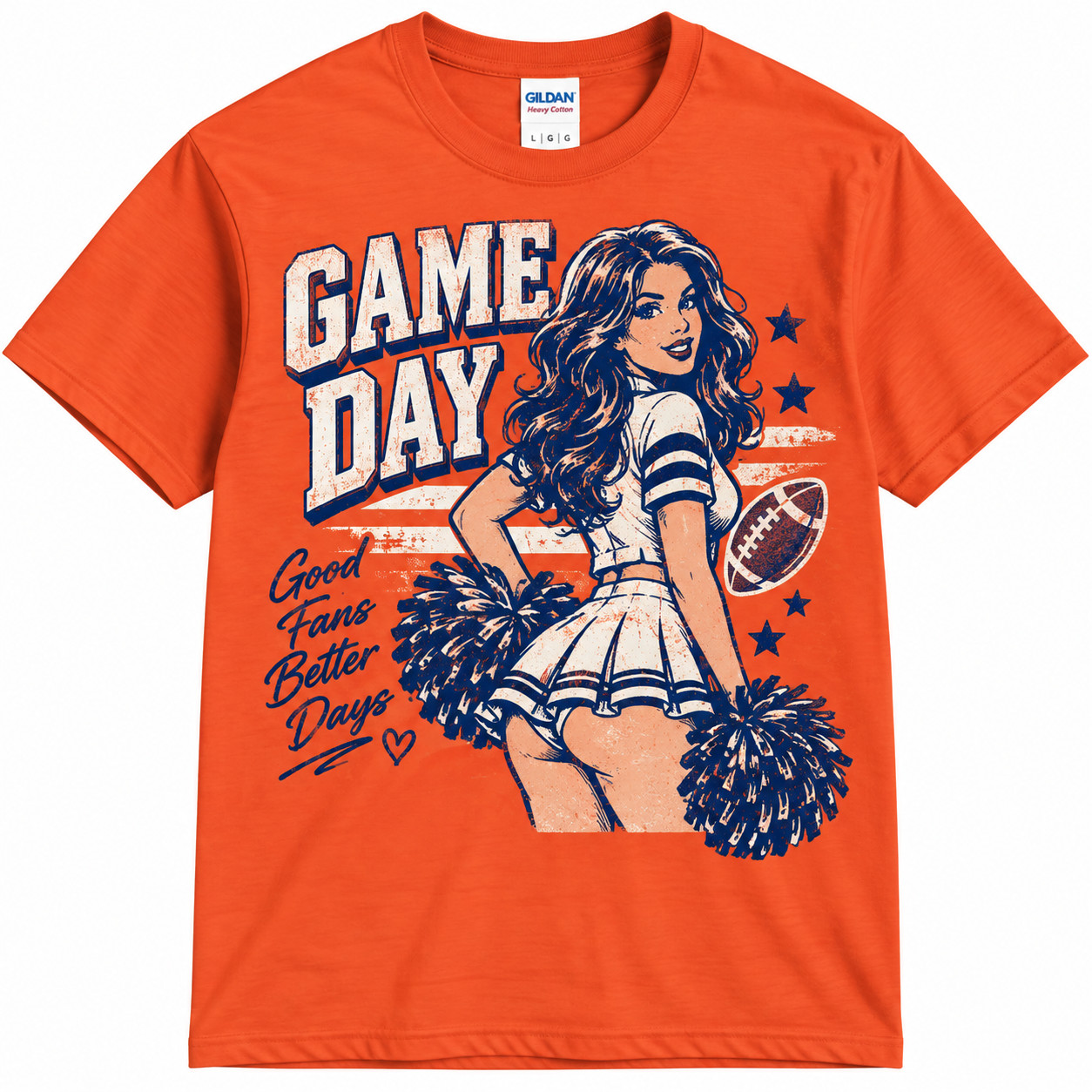 Game Day Football Fan Shirt Vintage Cheer Graphic T-Shirt Unisex S-5XL