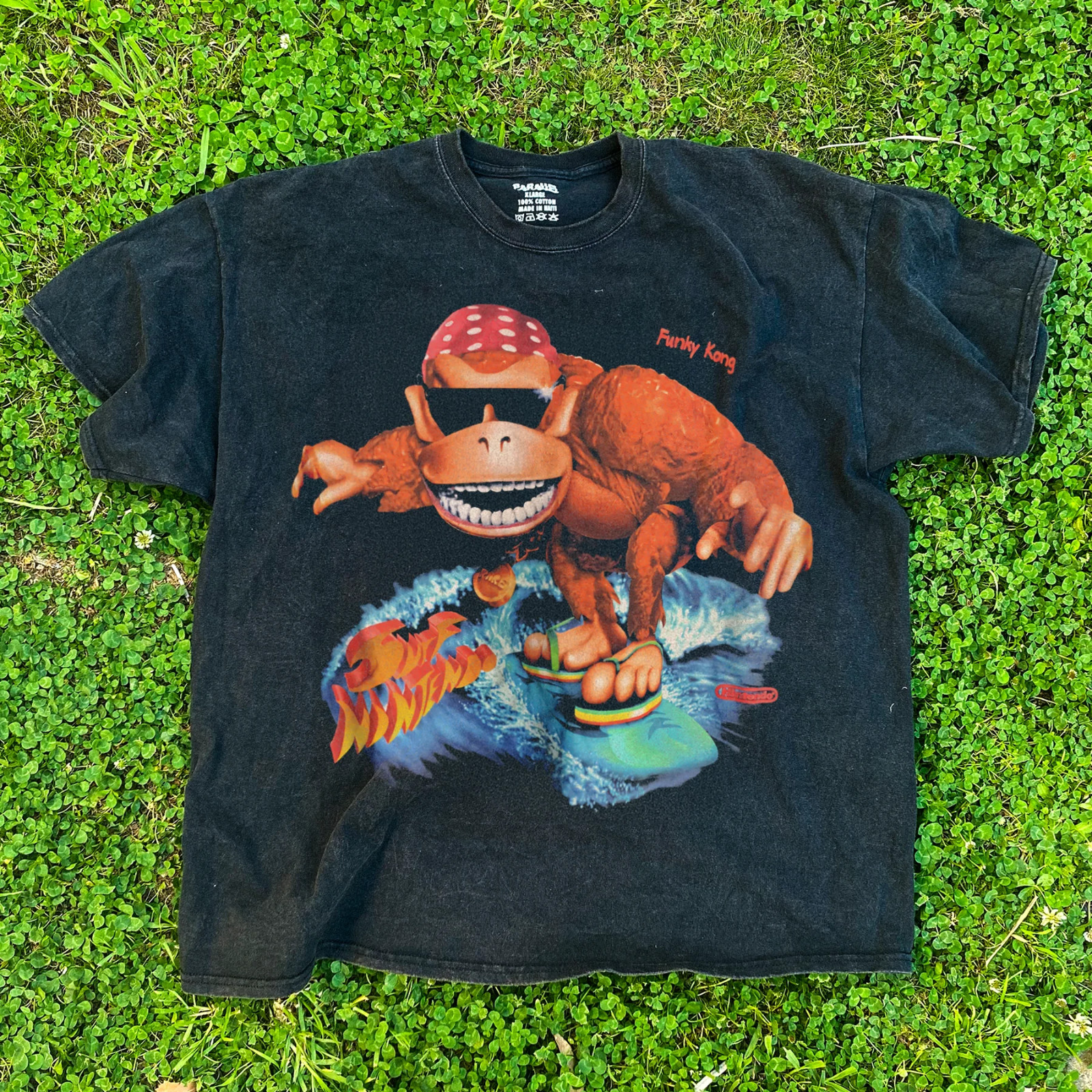 1995 Funky Kong Surf T-Shirt Black Vintage Retro Graphic Tee Unisex S-5XL
