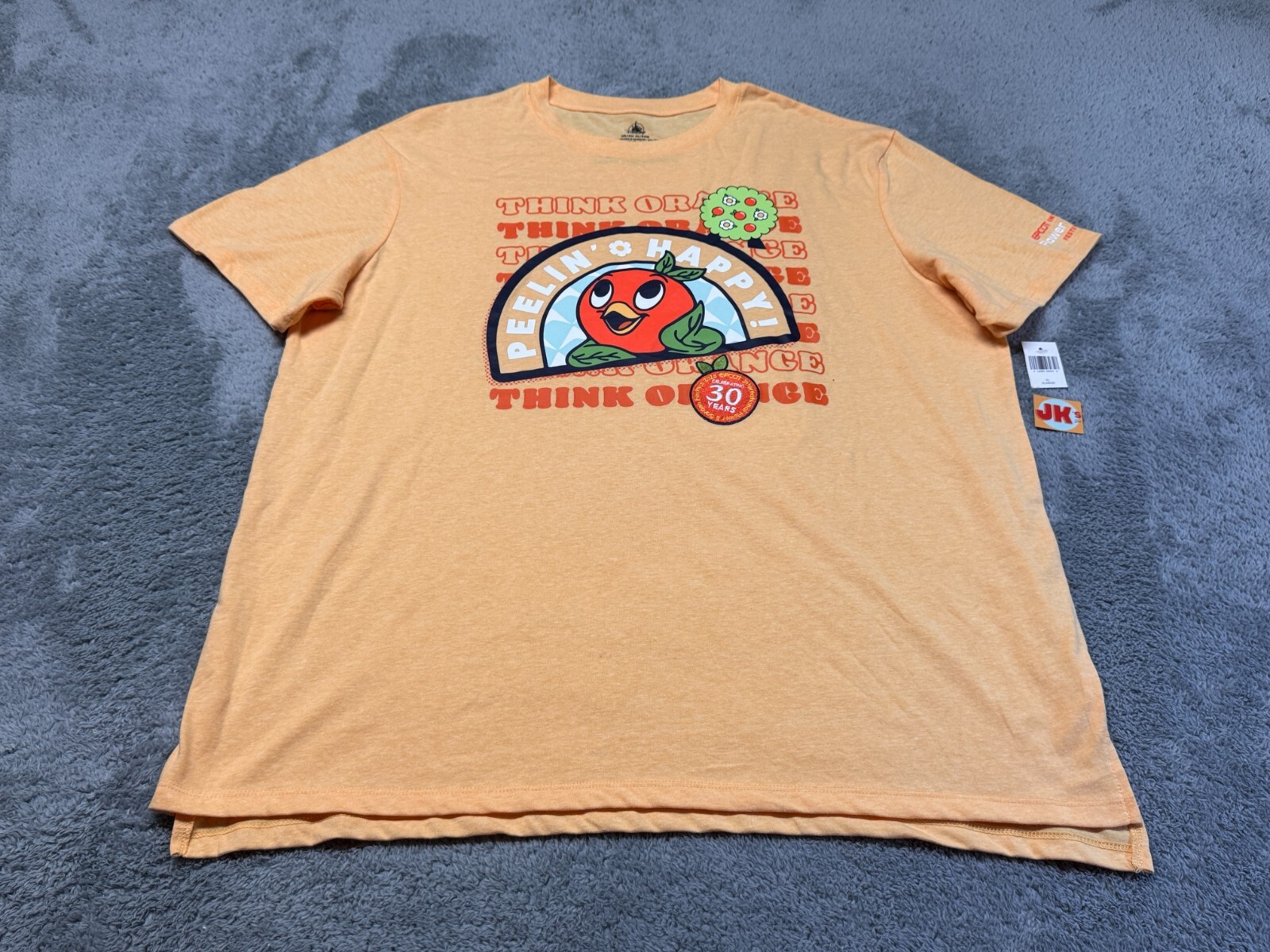 NEW Disney Shirt Adult XL Orange Bird Flower And Garden 30th Epcot Embroidered