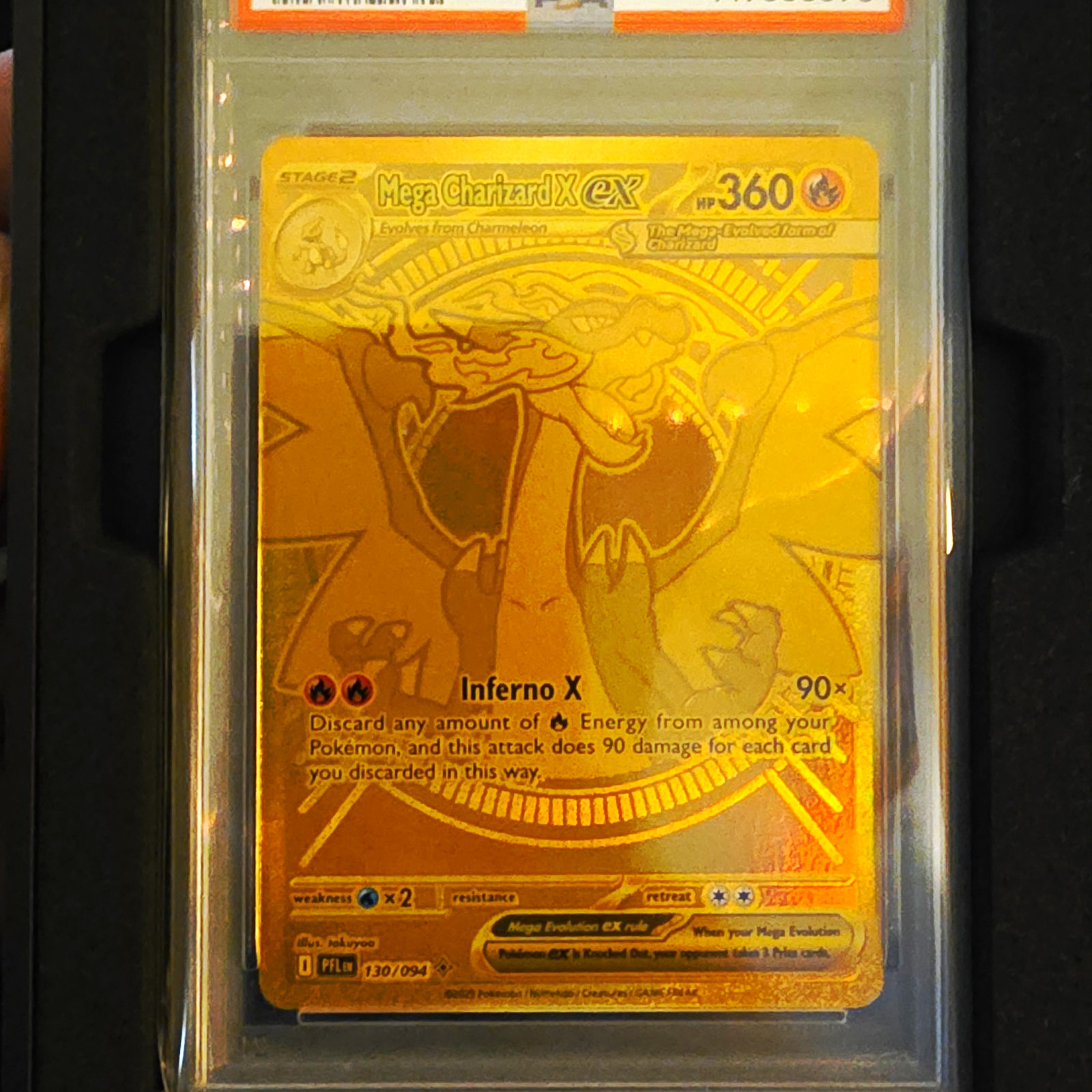Pokémon TCG Mega Charizard X EX 130/094 Full Art Foil Secret Rare