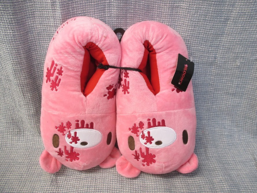 Bioworld Gloomy The Naughty Grizzly Pink Slippers | Size S/M